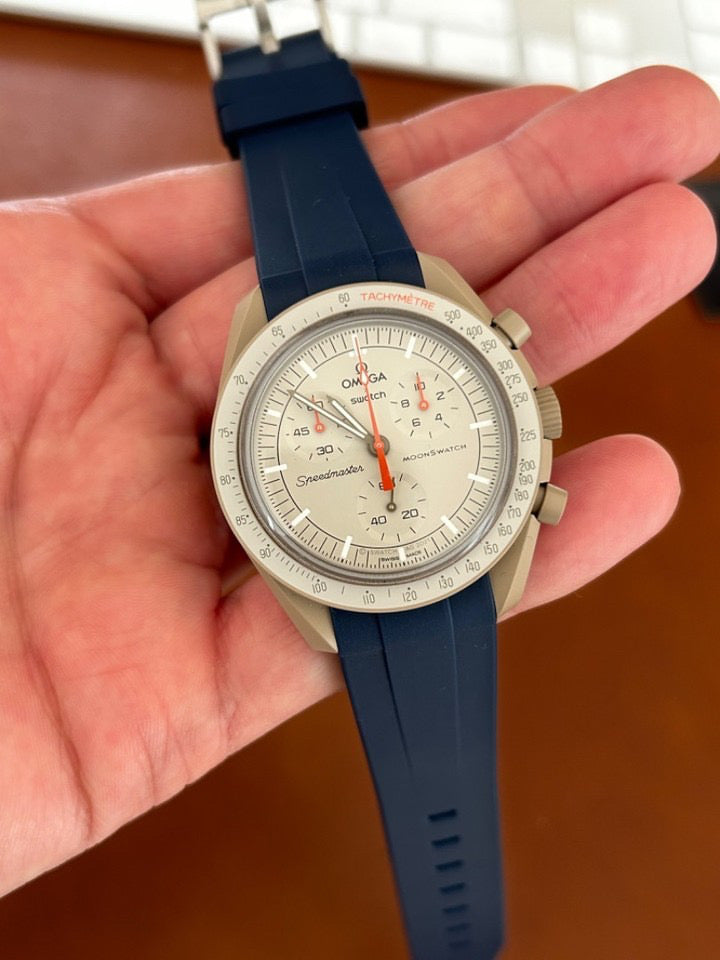 Omega x Swatch MoonSwatches: Perfect for adding rubber watch straps to match the colors.