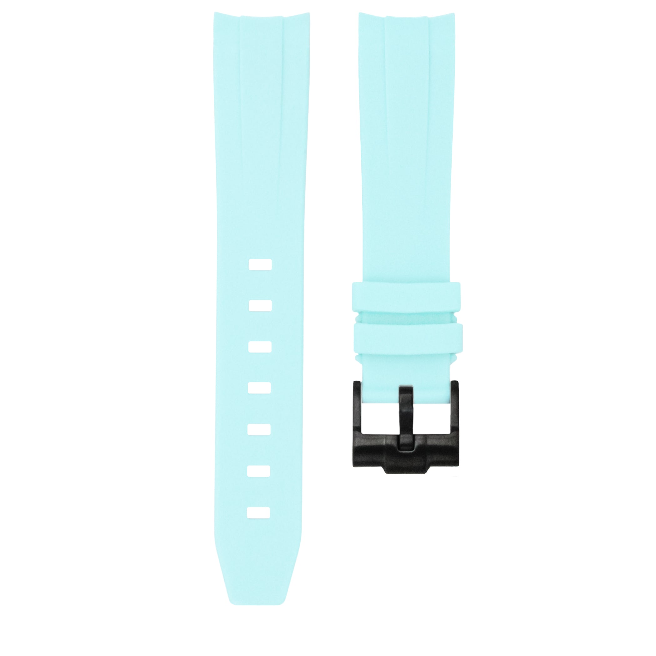 Glacier Blue - Rubber Watch Strap For Rolex Submariner