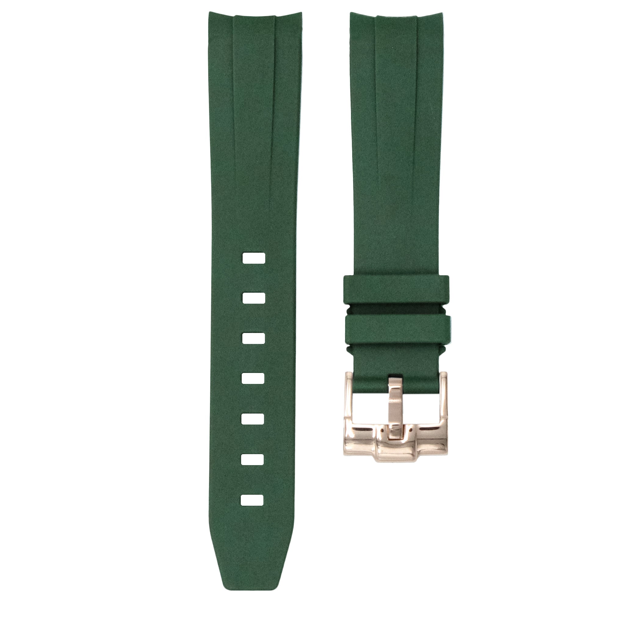 Forest Green - Rubber Watch Strap For Omega Speedmaster