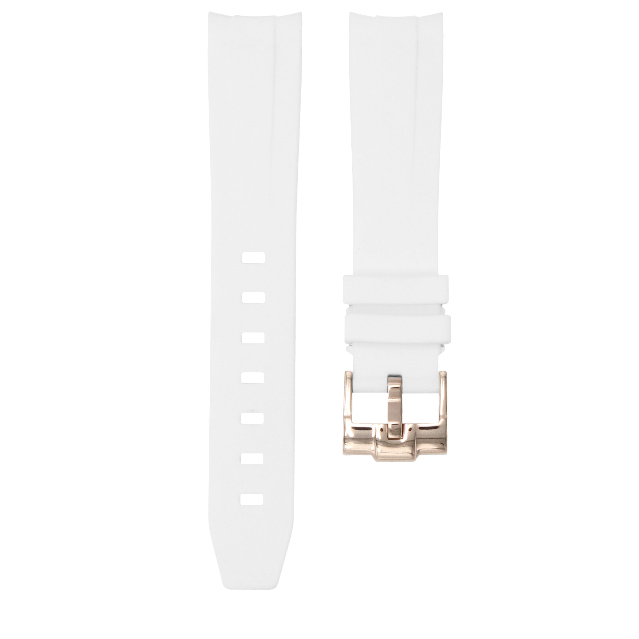 Polar White - Rubber Watch Strap For Omega Seamaster