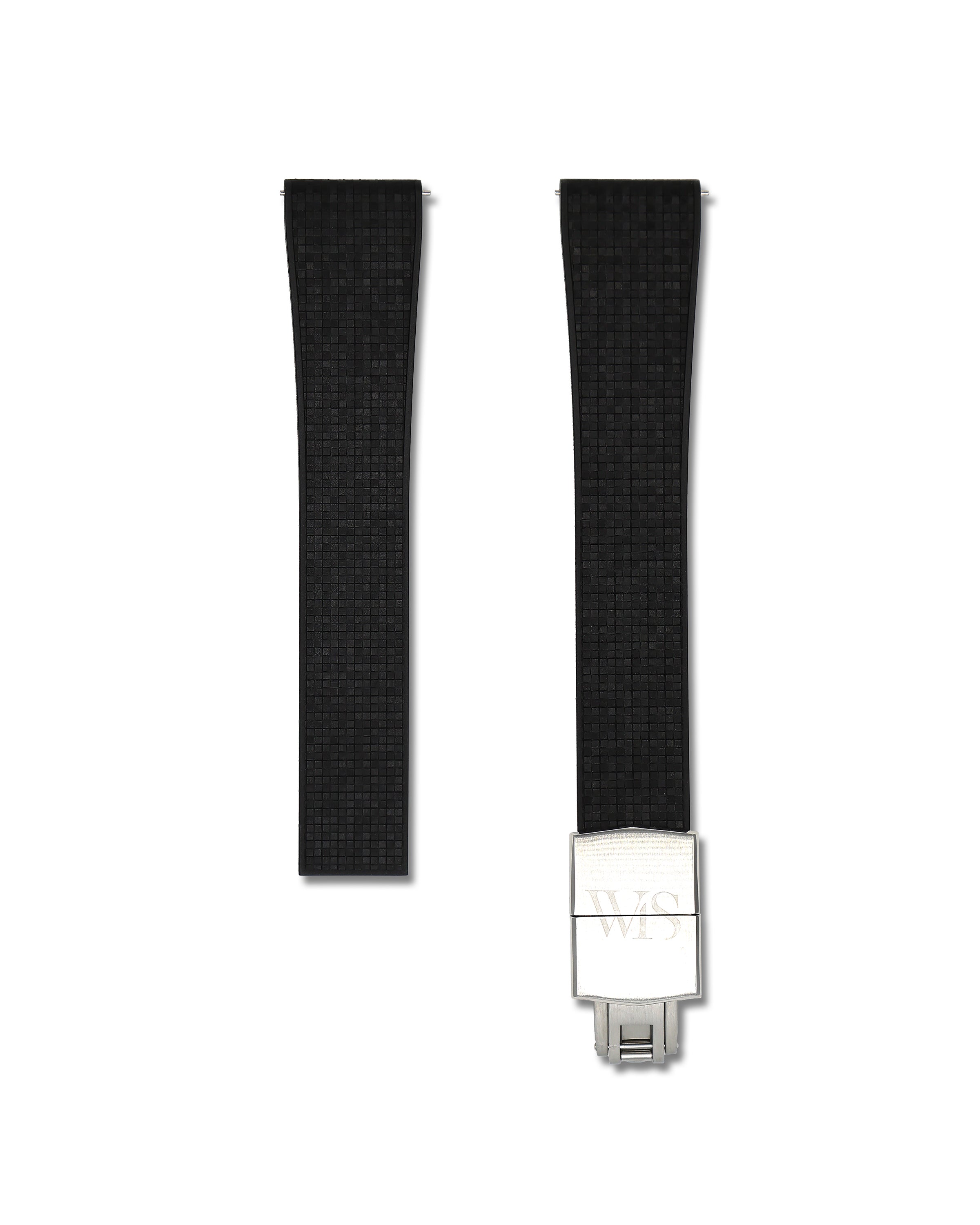 Patterned Black Rubber Front