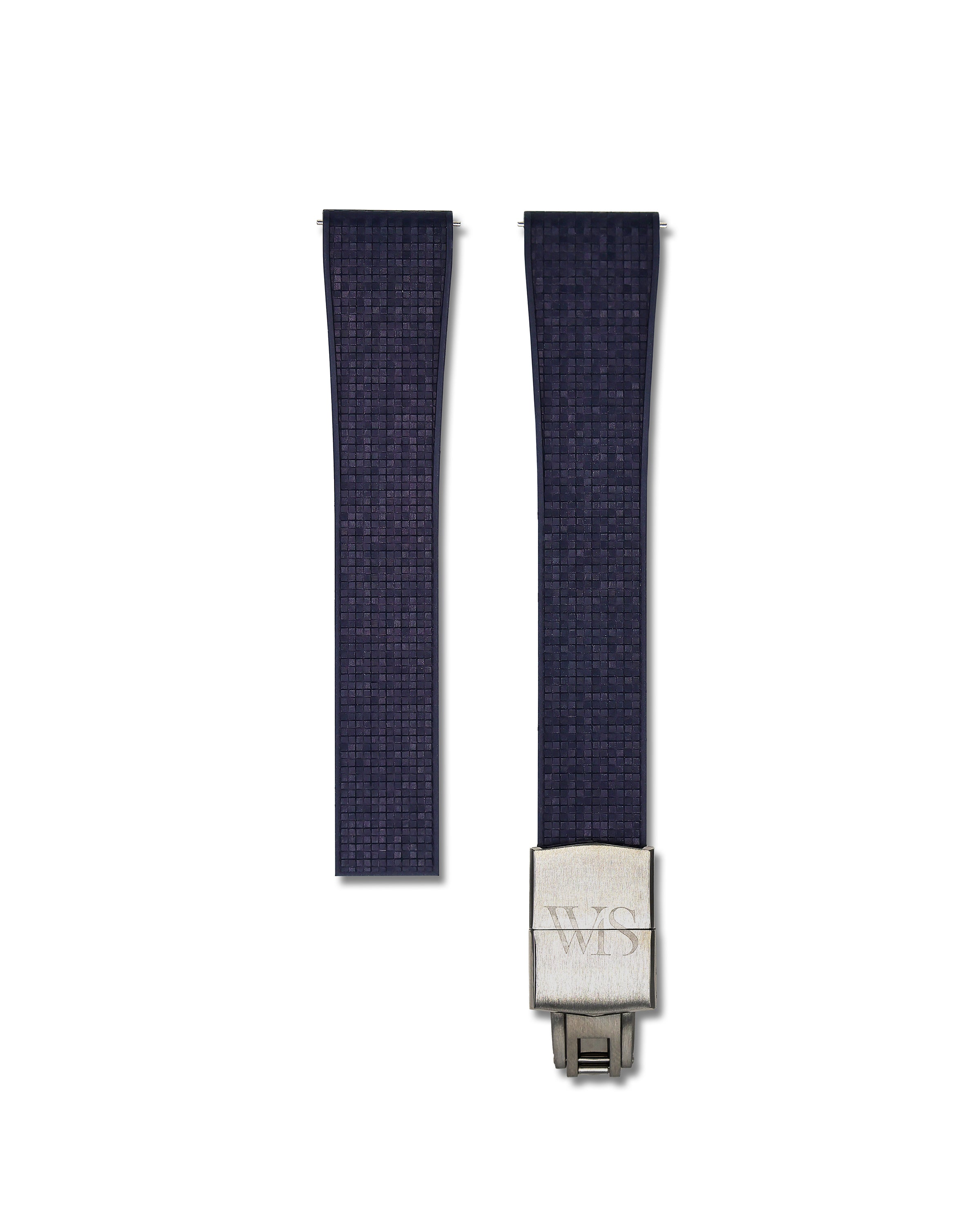 Patterned Blue Rubber Front