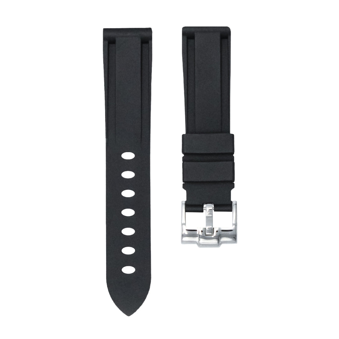 Tuxedo Black - Rubber Strap For Rolex Yacht-Master