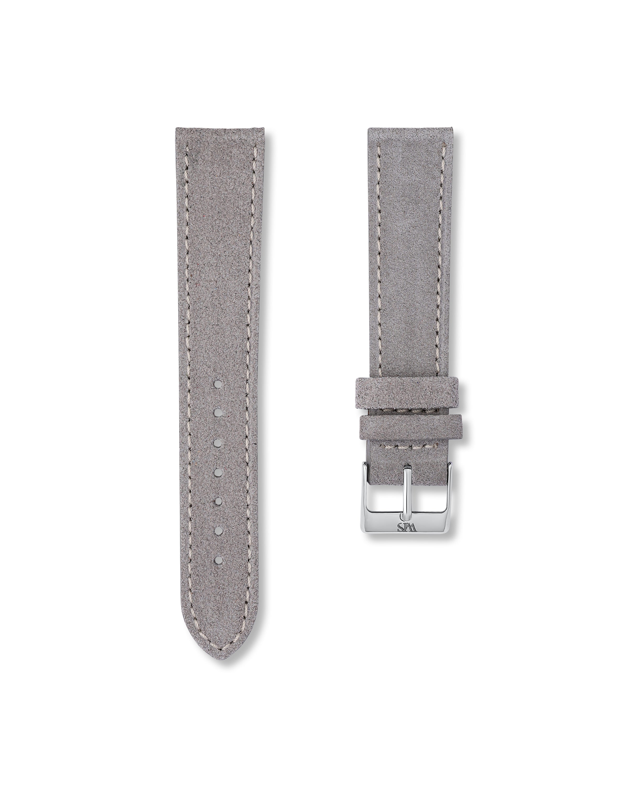 20MM Slate Grey Suede Leather Watch Strap | WISSTRAPS