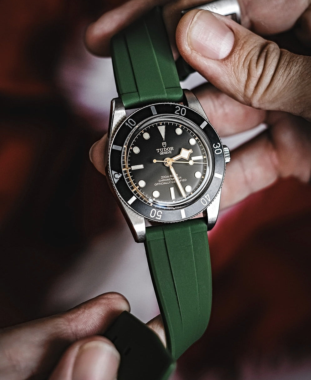 Green Rubber WIS Watch Strap