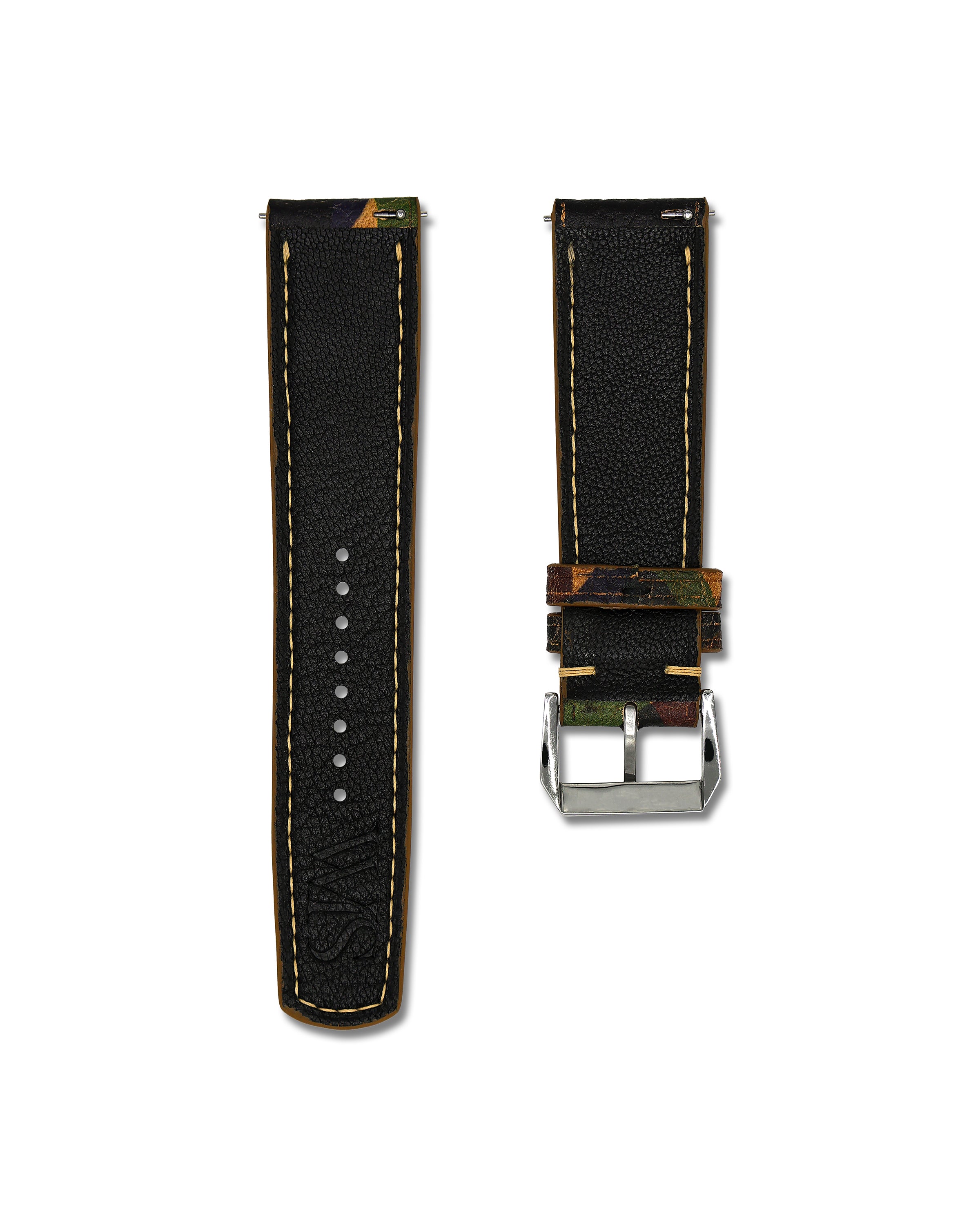 Horse Leather Bohemian Camo Pattern Watch Band in 22mm | WIS Watch Straps