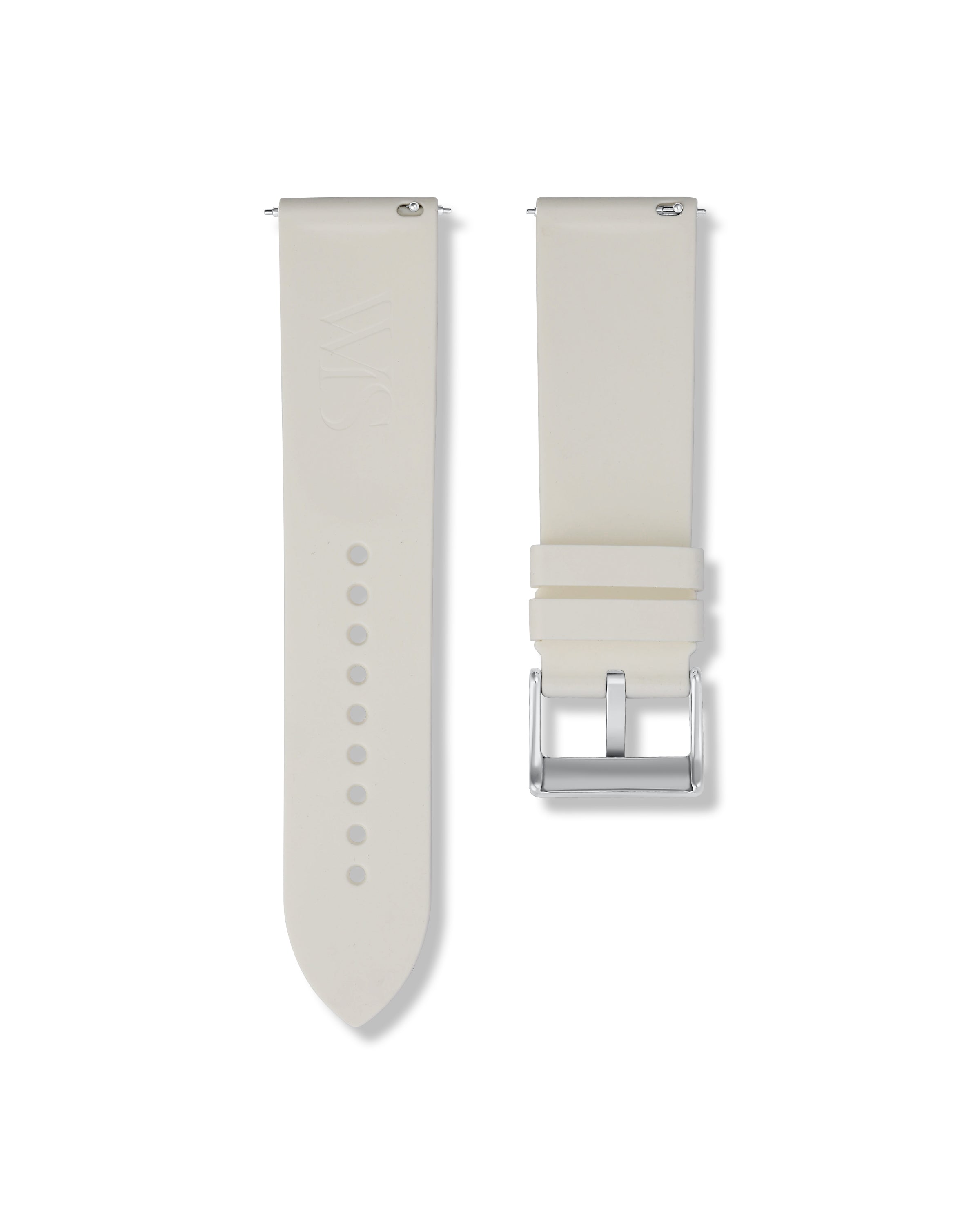 Polar White Quick Release Rubber Strap 24mm | WISSTRAPS