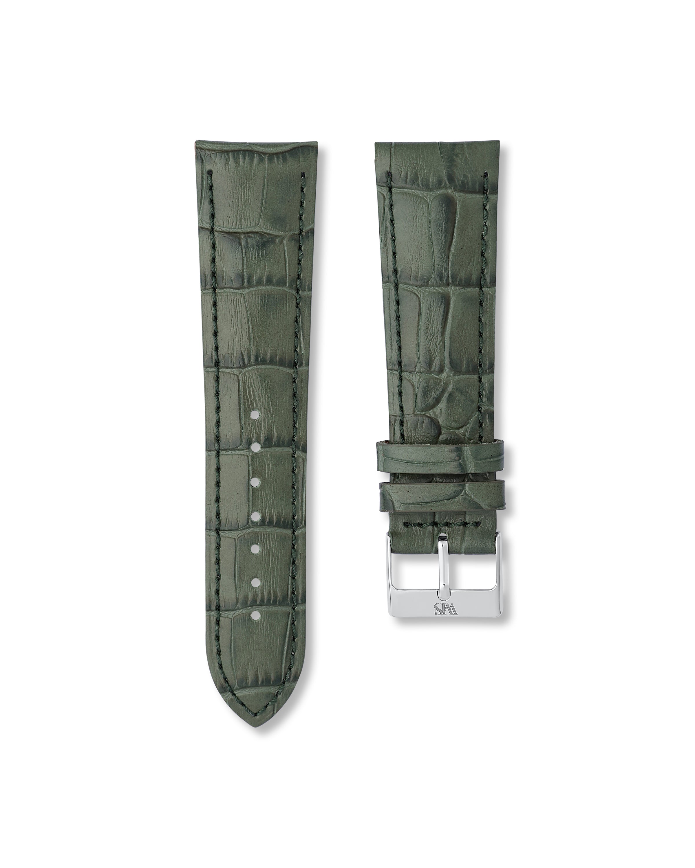 Emerald Green Alligator Leather Watch Strap For Breitling Bentley Motors T