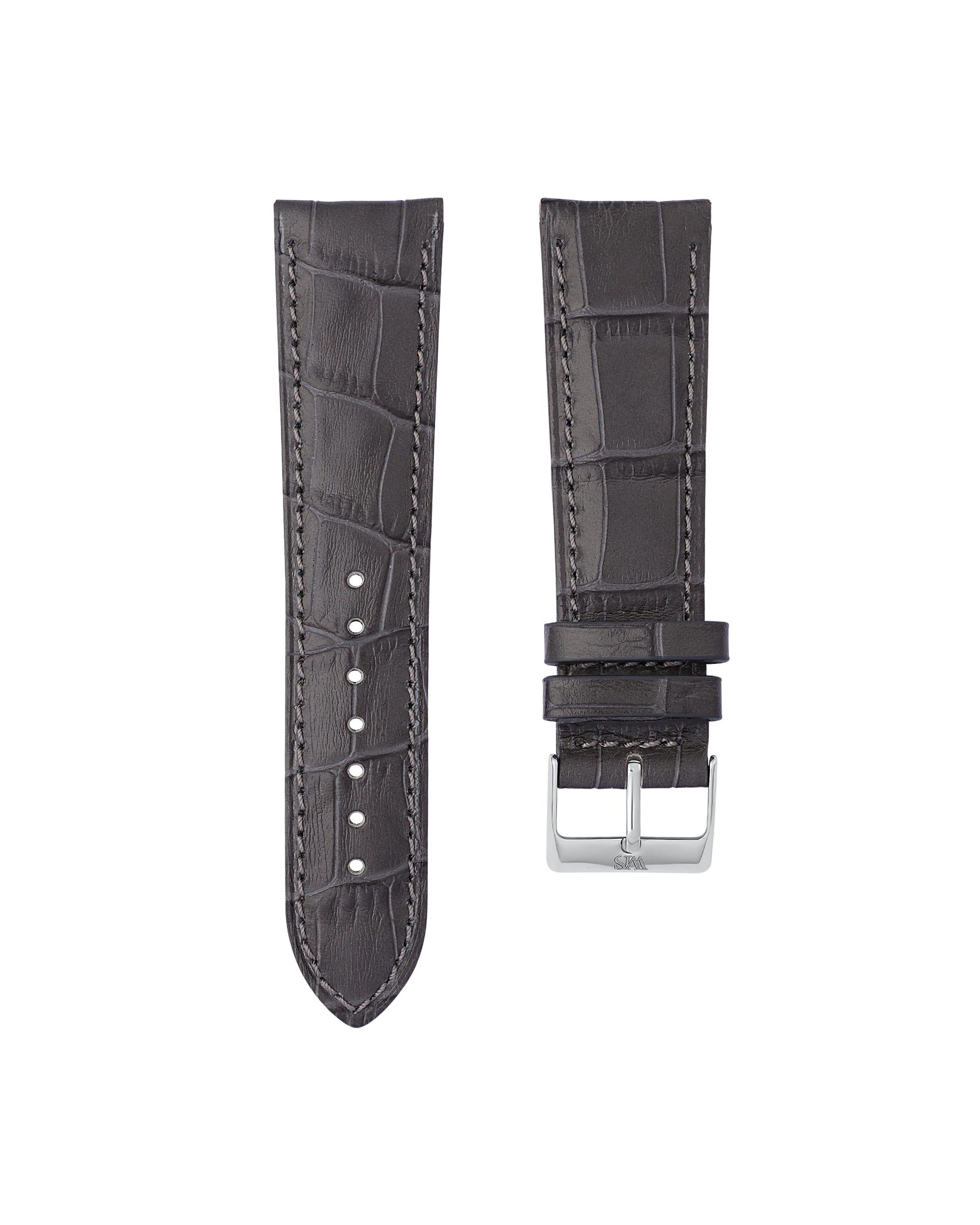 Charcoal Grey Alligator Leather Watch Strap For Breitling Bentley Motors T