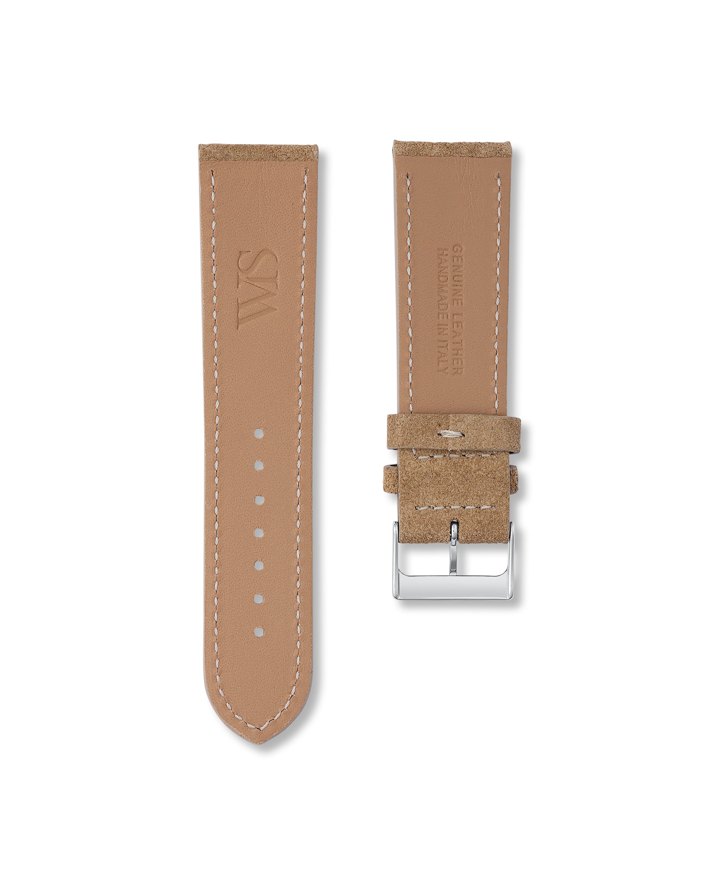 Sand Tan Suede Leather Watch Strap For Breitling Bentley Motors T