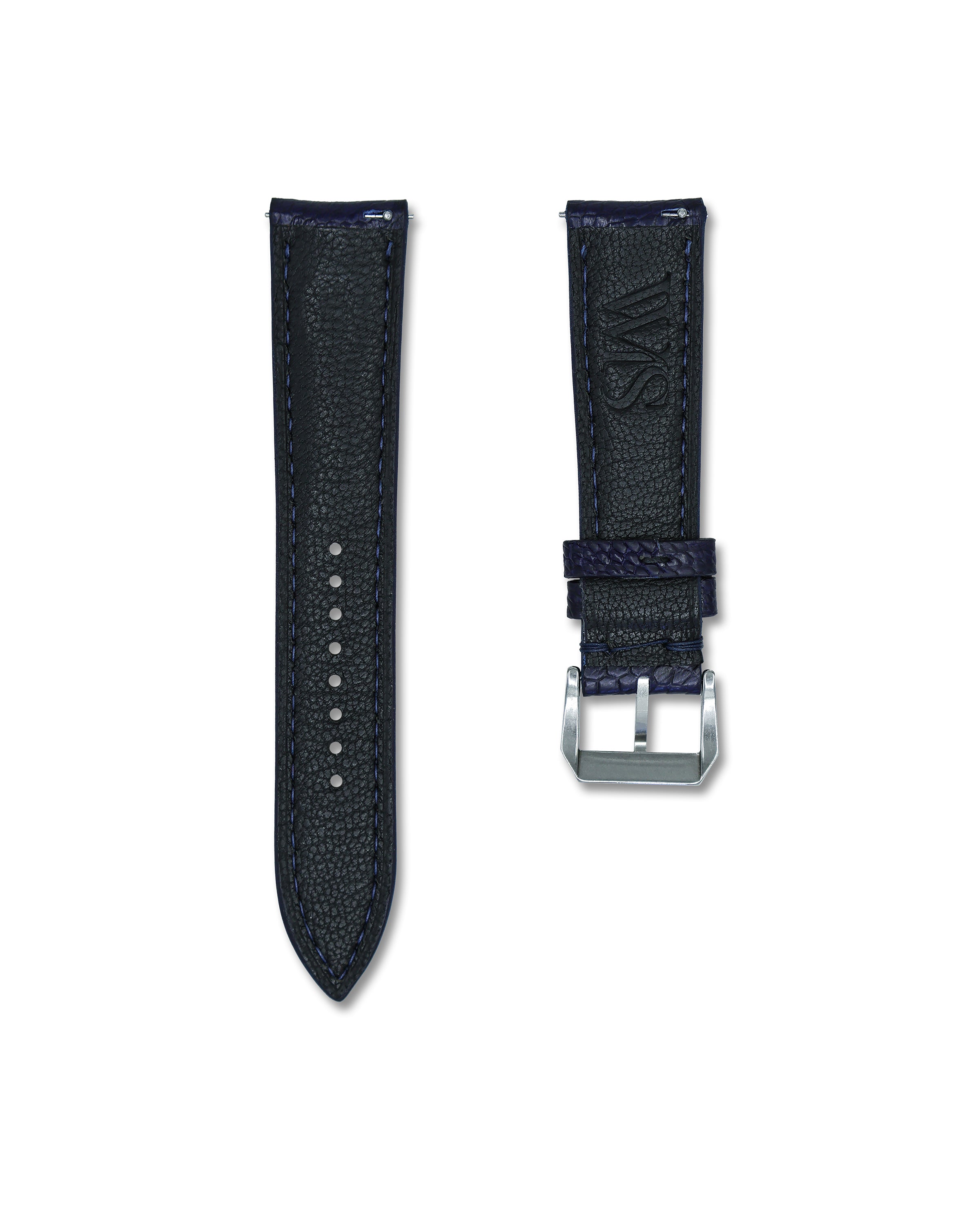 Blue Ostrich Shin Leather Bespoke Handmade Watch Band | WIS Watch Straps