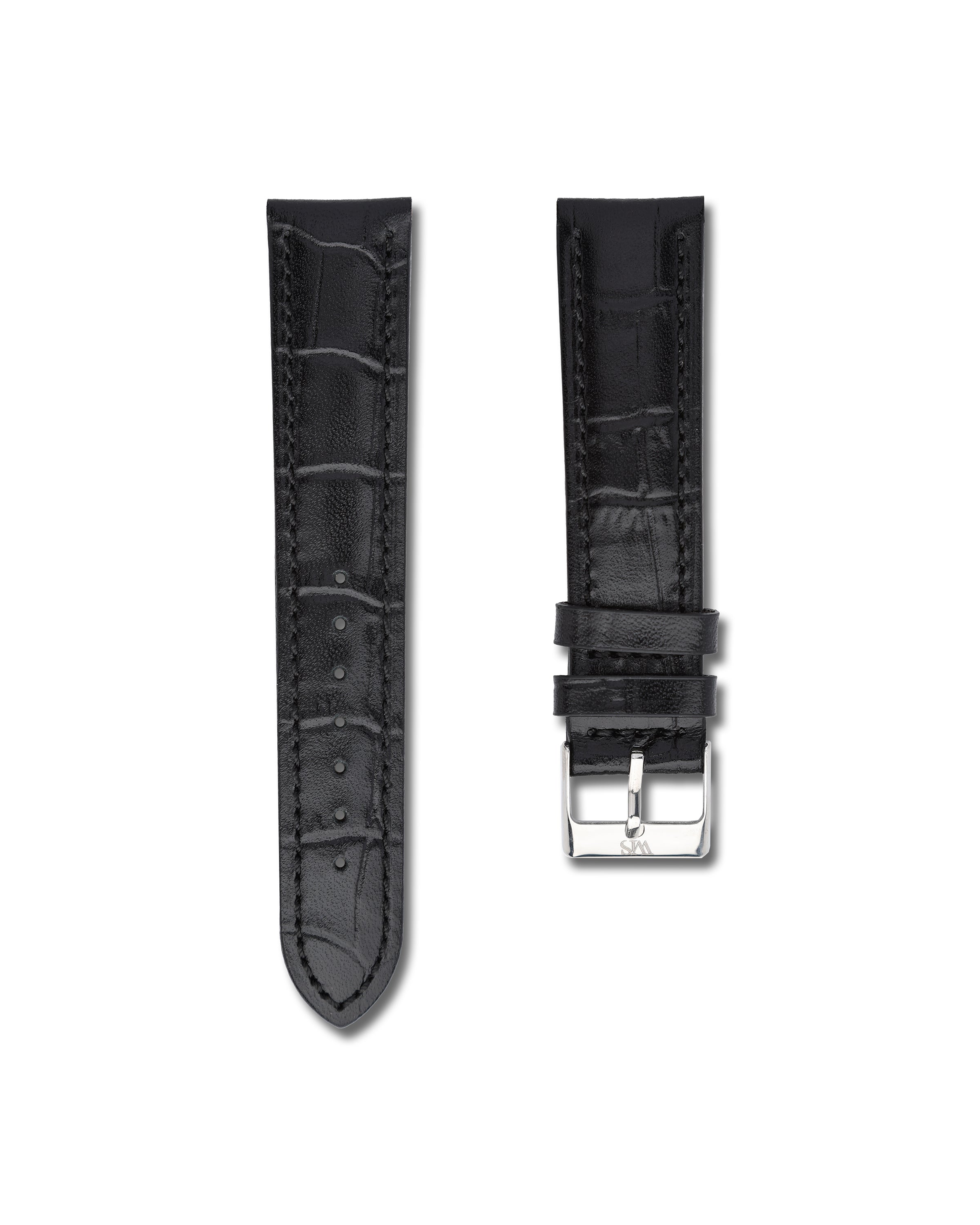 Black Alligator Leather Watch Strap | WIS Watch Straps
