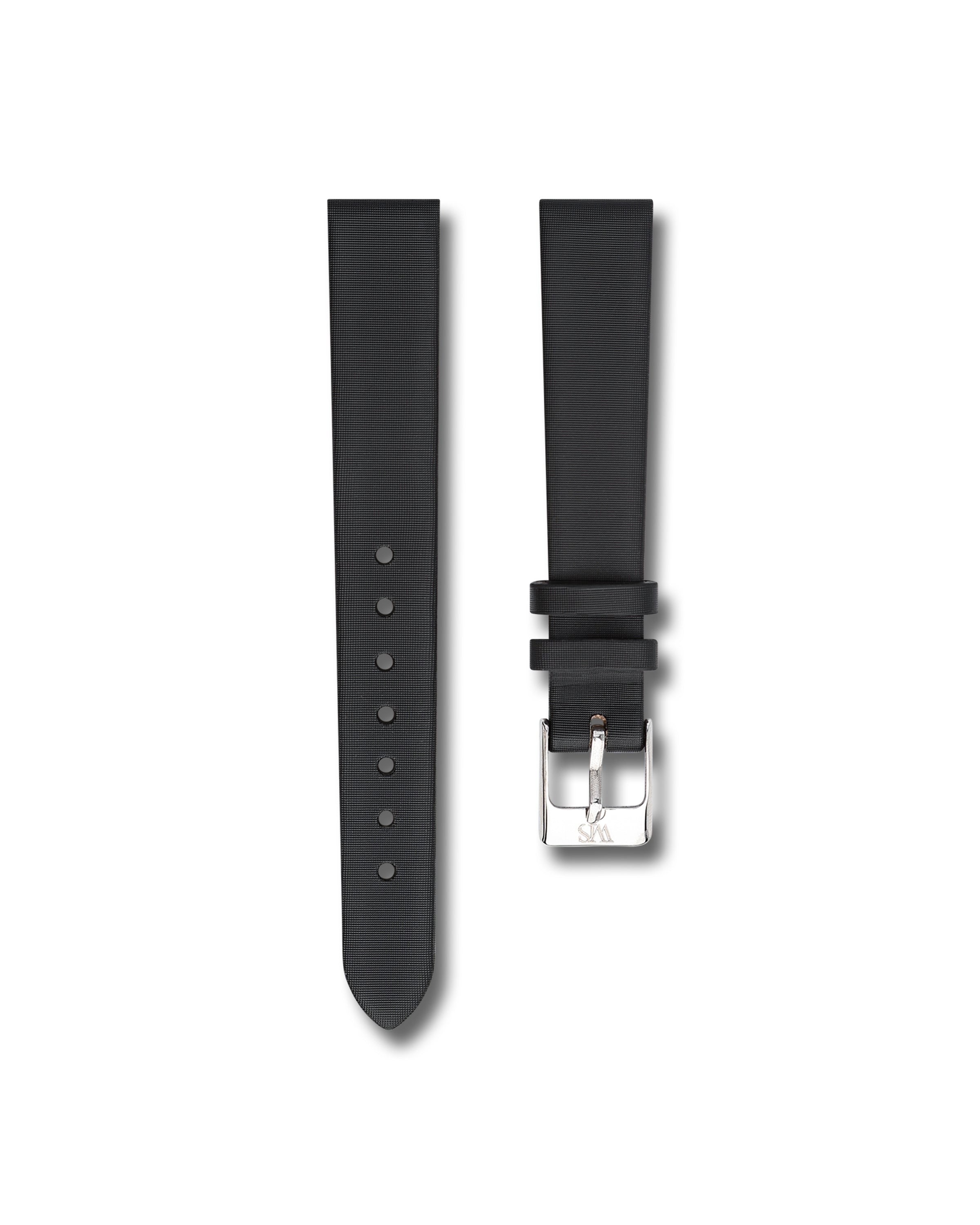 Black Satin Leather Watch Straps | WIS Watch Straps