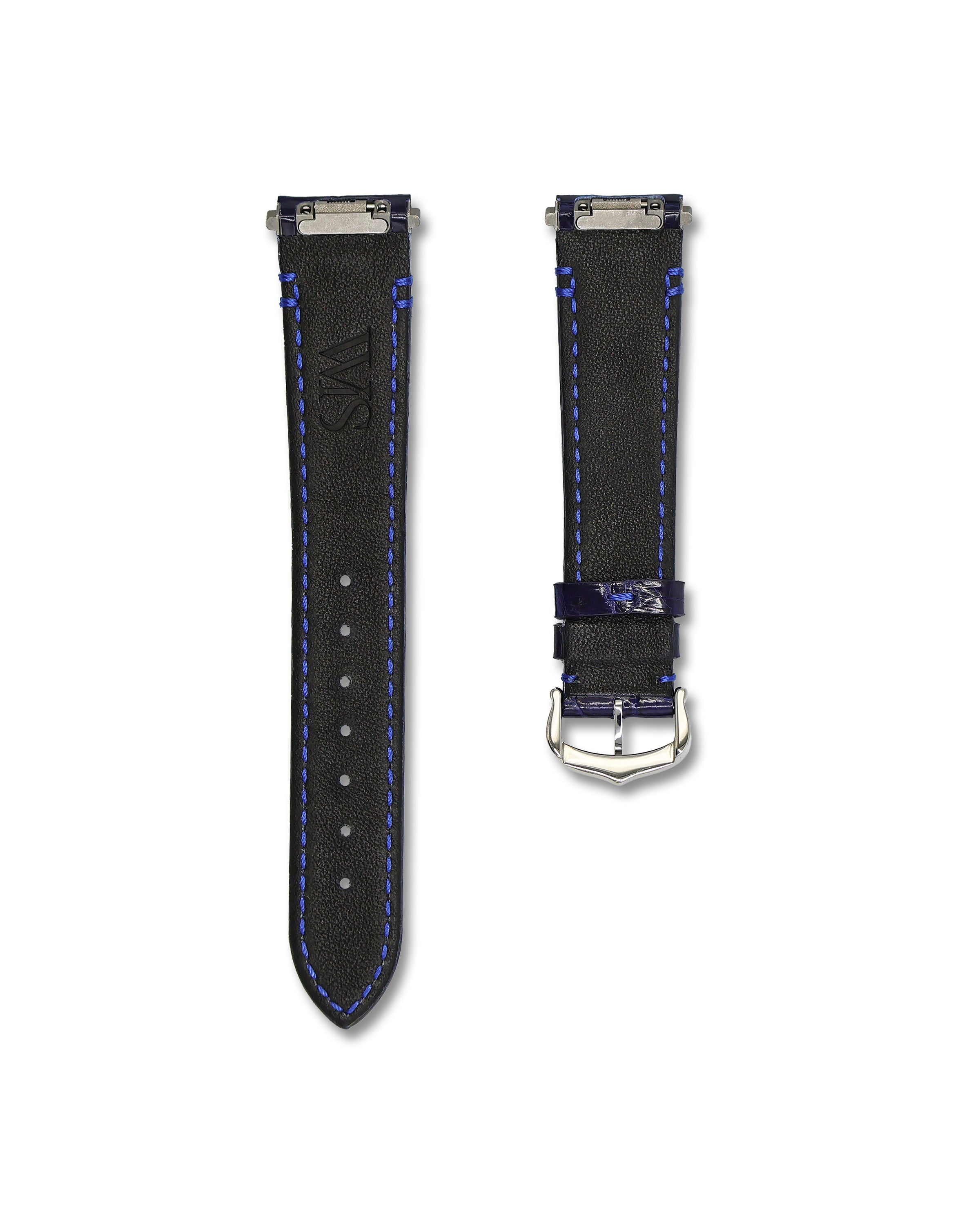 Cartier Santos Blue Alligator Leather Watch Strap | WIS Watch Straps