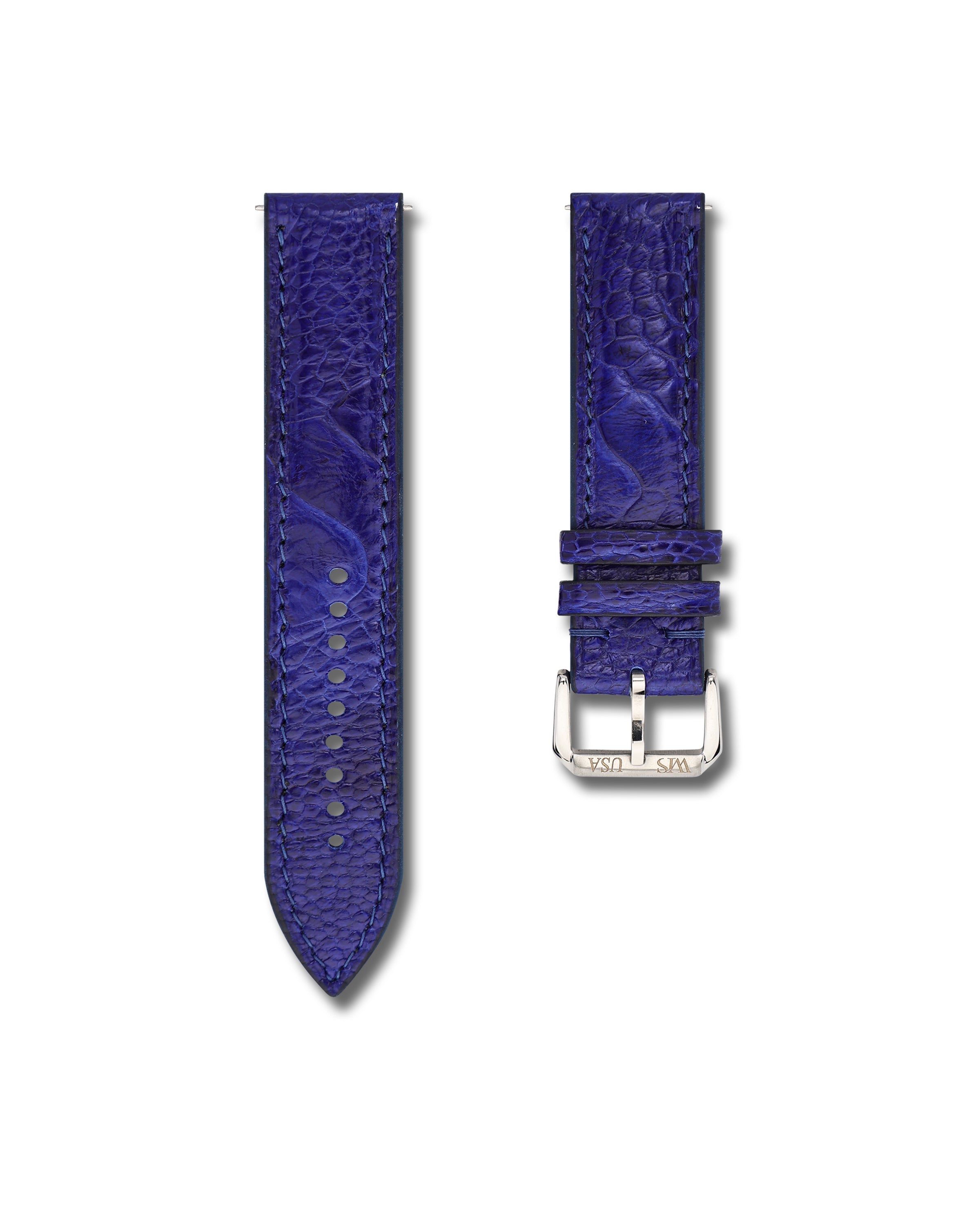 Blue Ostrich Leather WIS Watch Strap Limited Release250 Year USA Anniversary