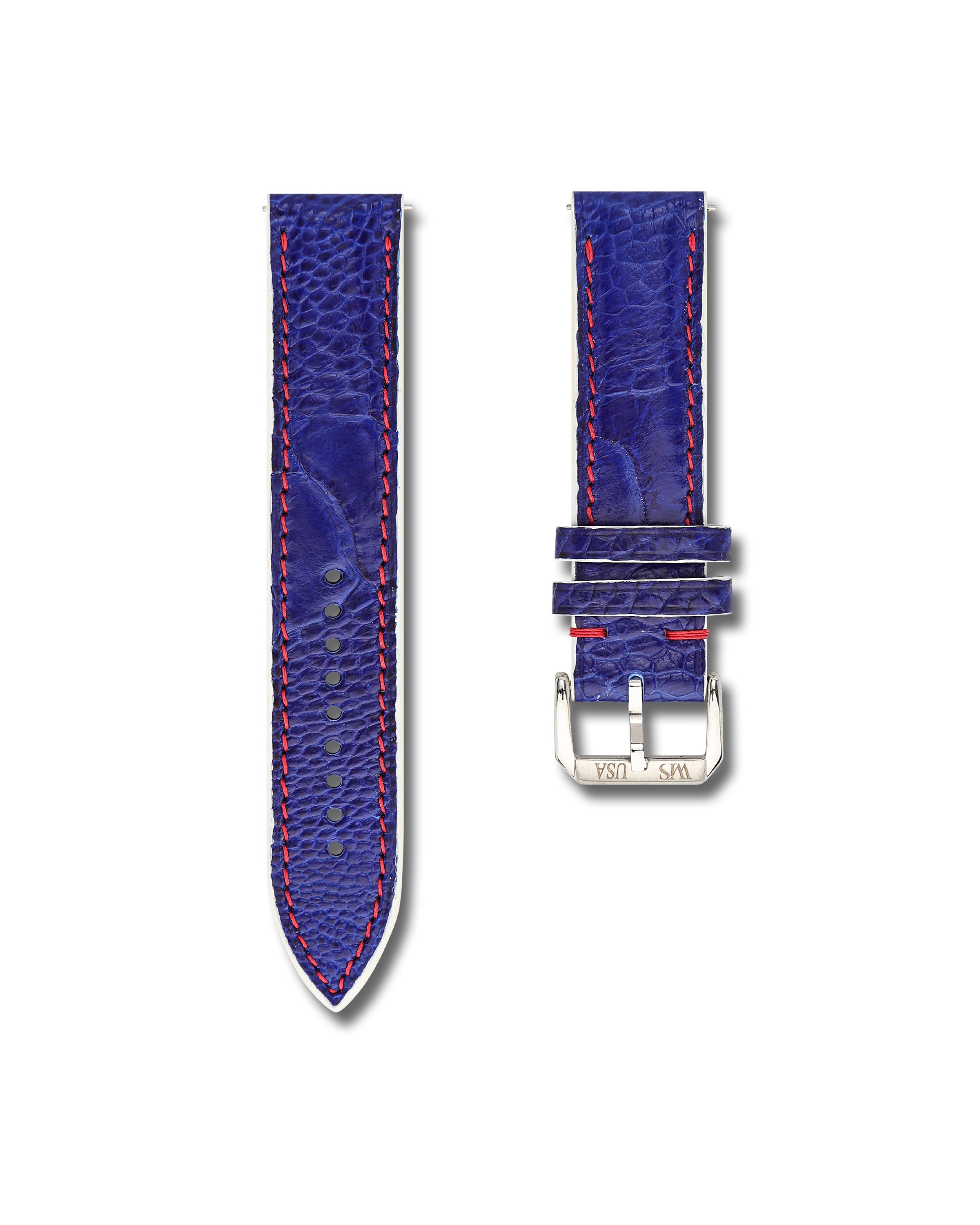 Blue Ostrich Leather WIS Watch Strap Limited Release250 Year USA Anniversary