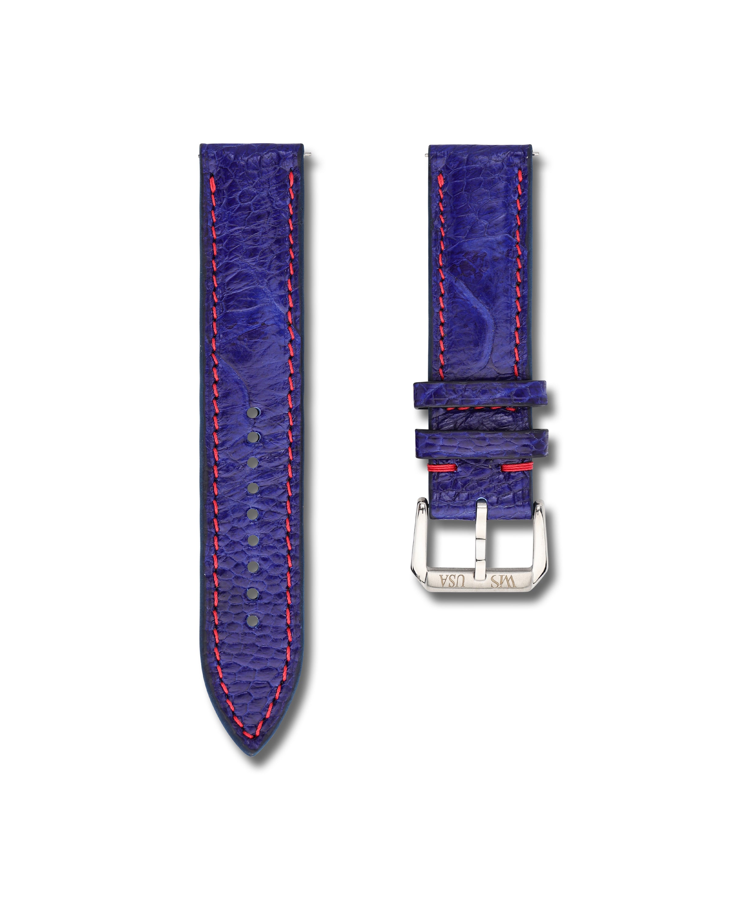 Blue Ostrich Leather WIS Watch Strap Limited Release250 Year USA Anniversary