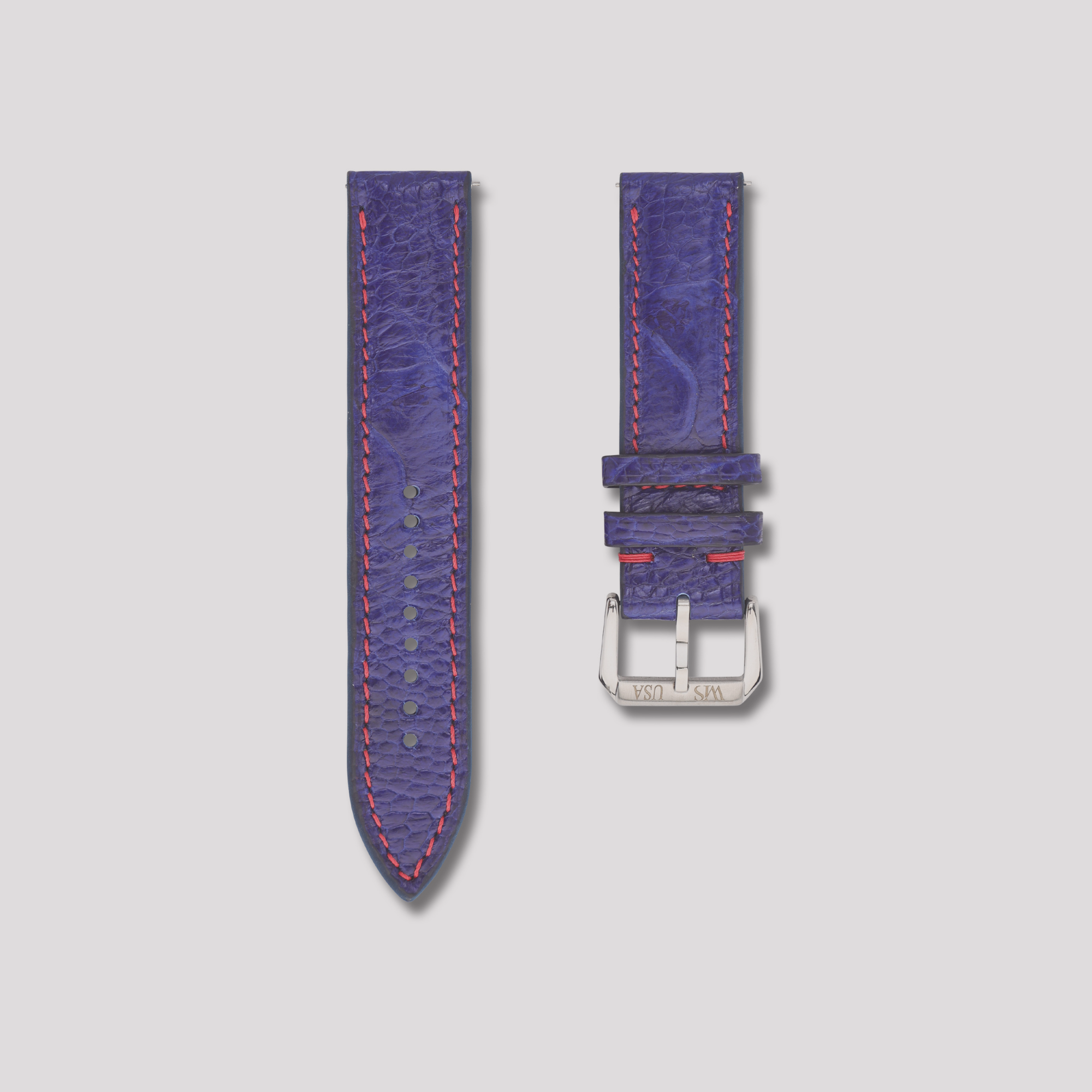 Blue Ostrich Leather WIS Watch Strap Limited Release250 Year USA Anniversary