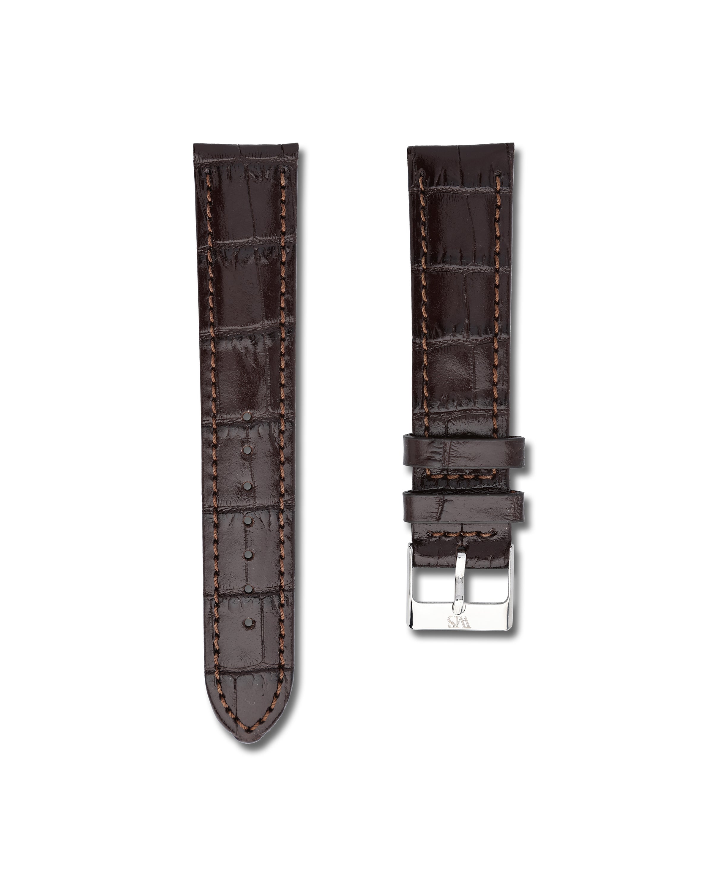 Dark Brown Alligator Leather Watch Band | WIS Watch Straps