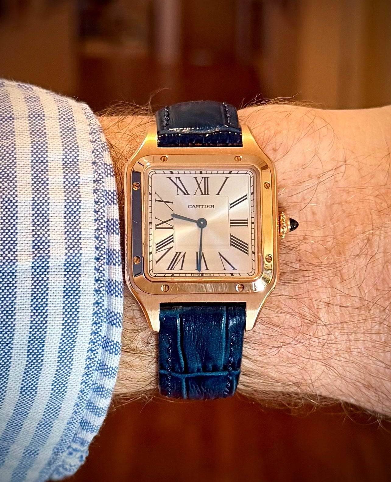 Correa de reloj Nato para Cartier Ronde Solo de Cartier, color rojo escarlata