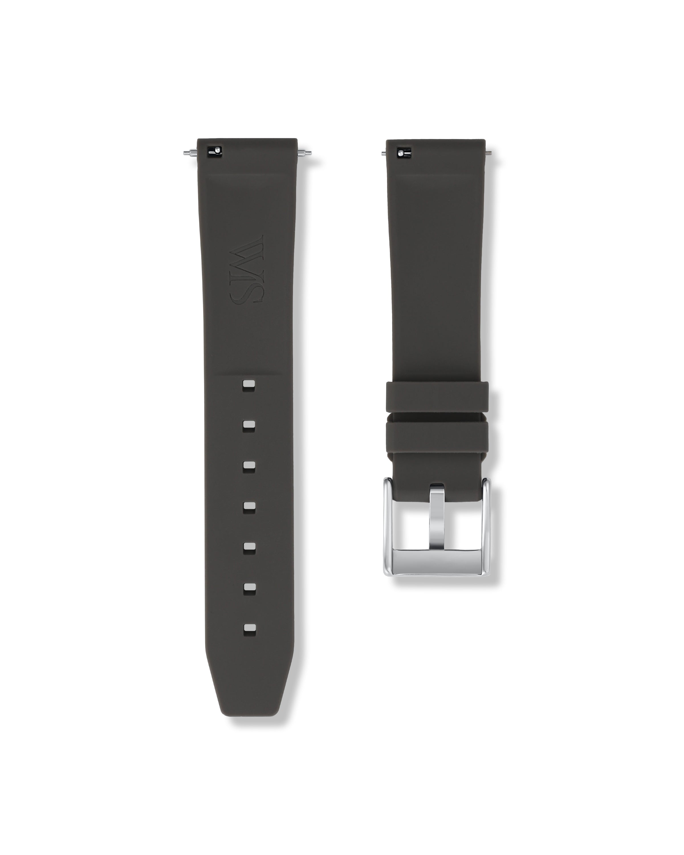 Charcoal Grey Quick Release Rubber Strap 20mm | WISSTRAPS
