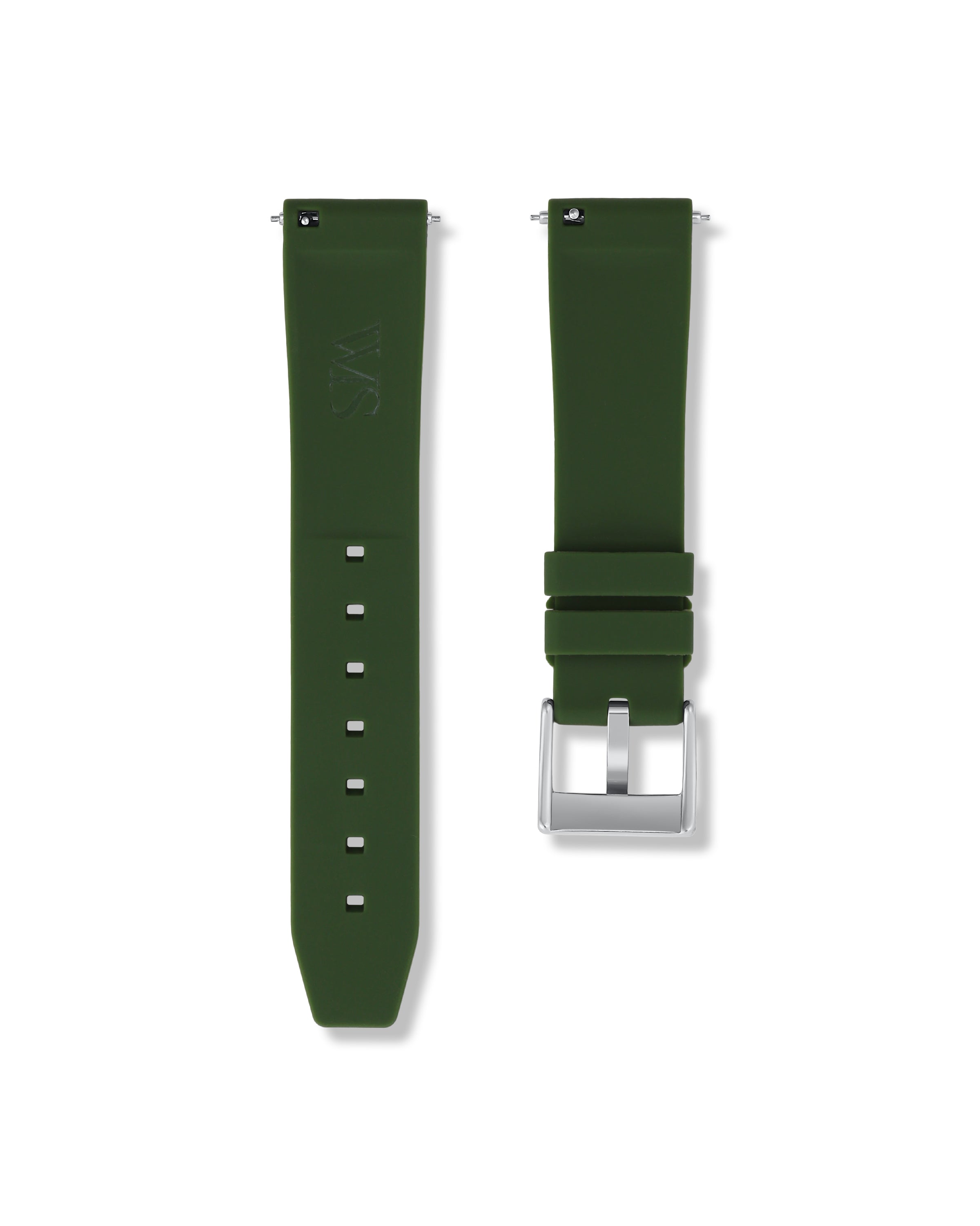 Forest Green Quick Release Rubber Strap 20mm | WISSTRAPS