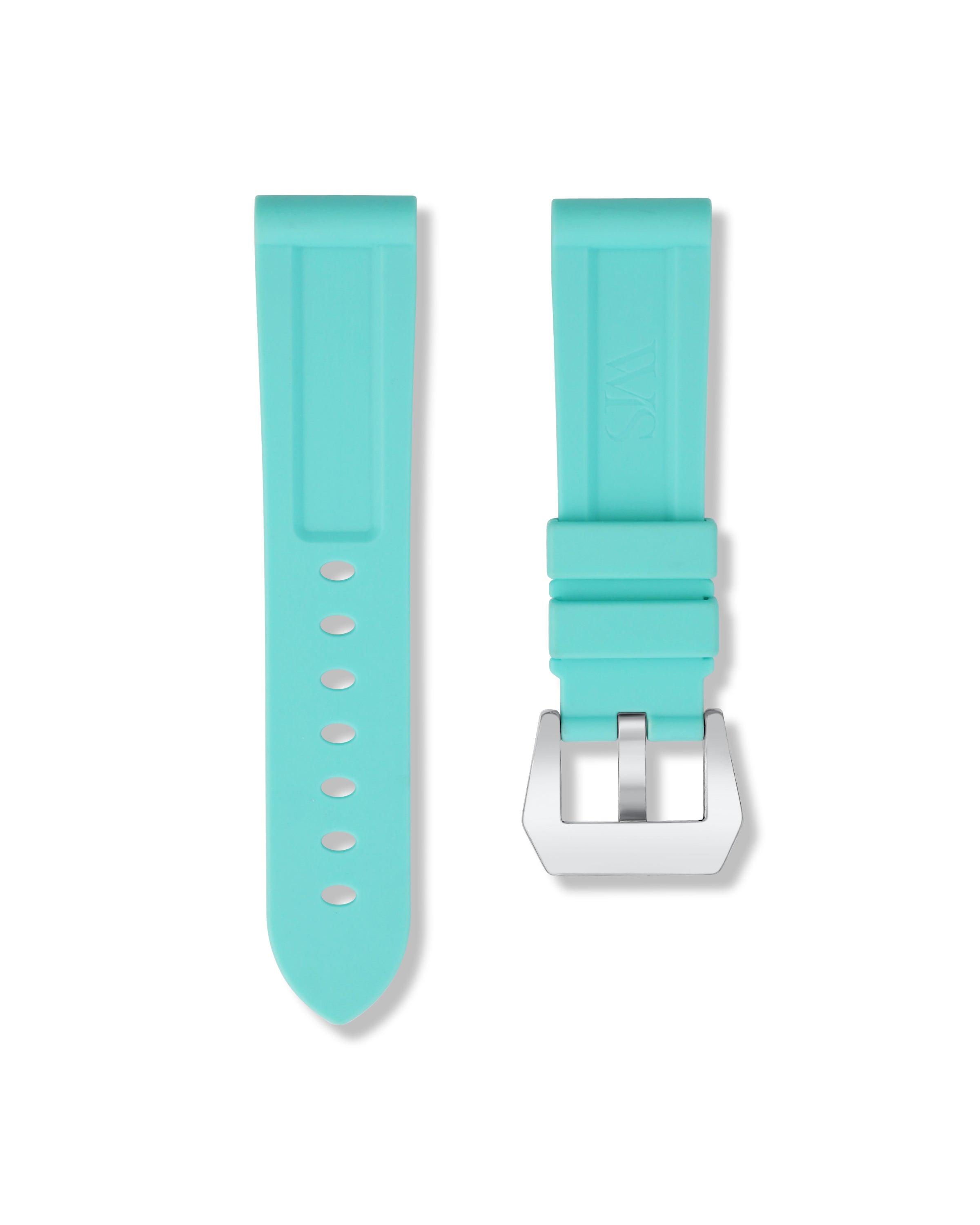 Light Glacier Blue Rubber Strap 20mm | WISSTRAPS