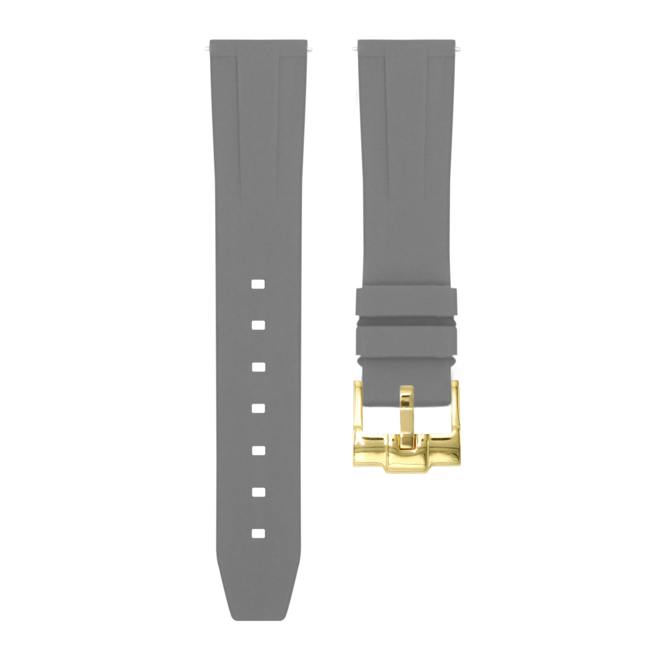 Correa de caucho de liberación rápida para Omega Seamaster, color gris carbón.