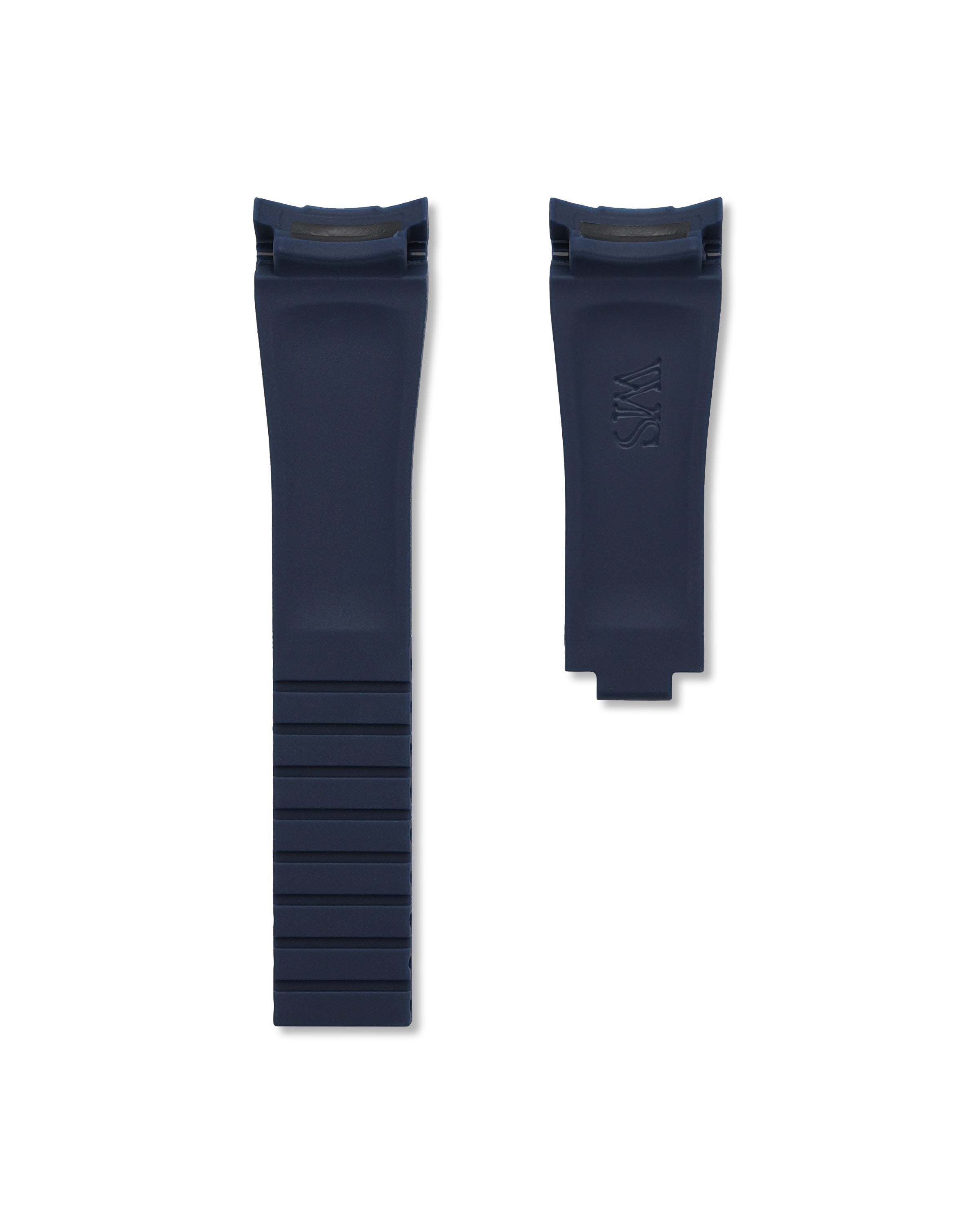 Marine Blue Cut To Size Rubber Oysterflex Strap 20mm | WISSTRAPS Watch Bands