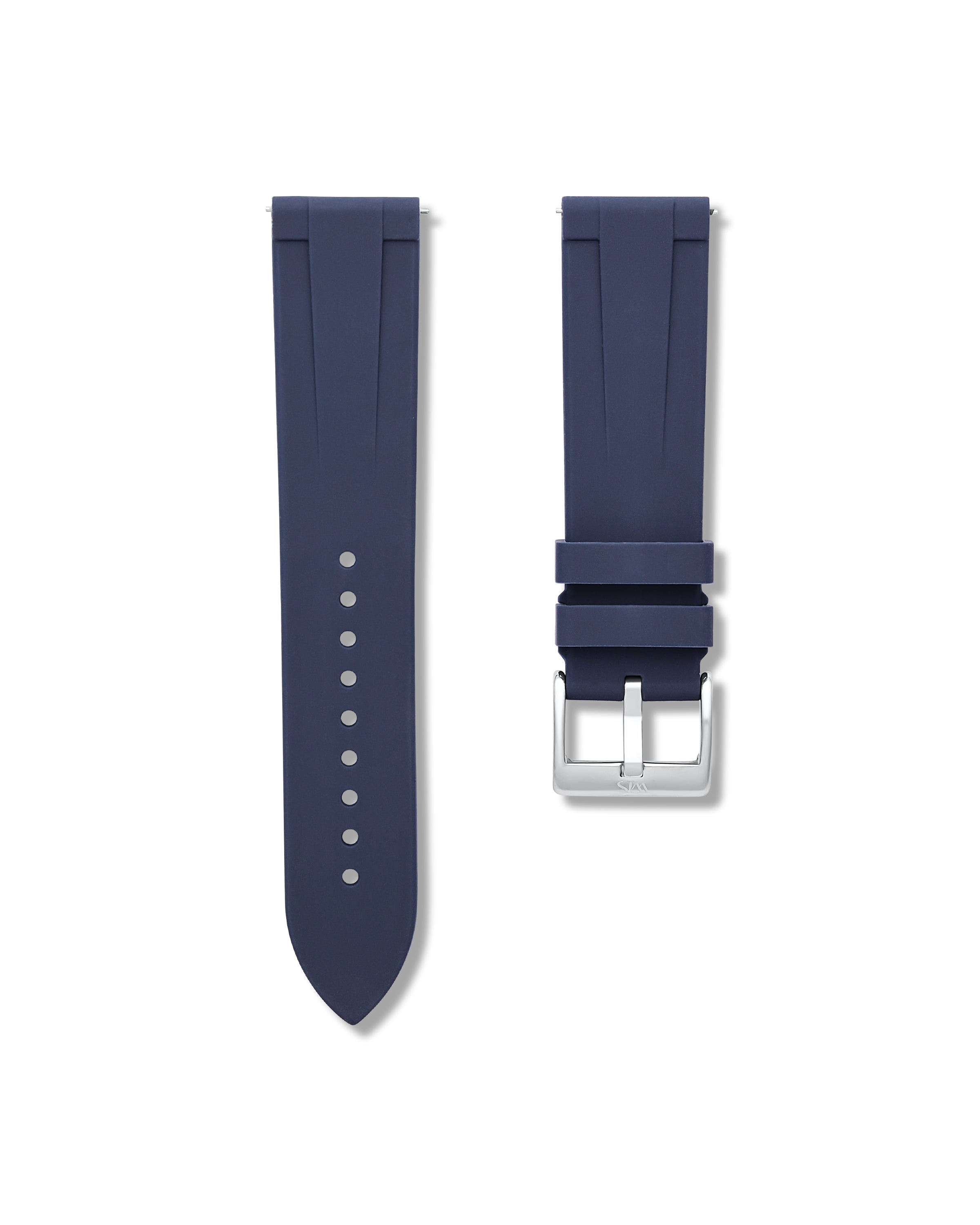 Marine Blue Quick Release Rubber Strap | WISSTRAPS Watch Bands