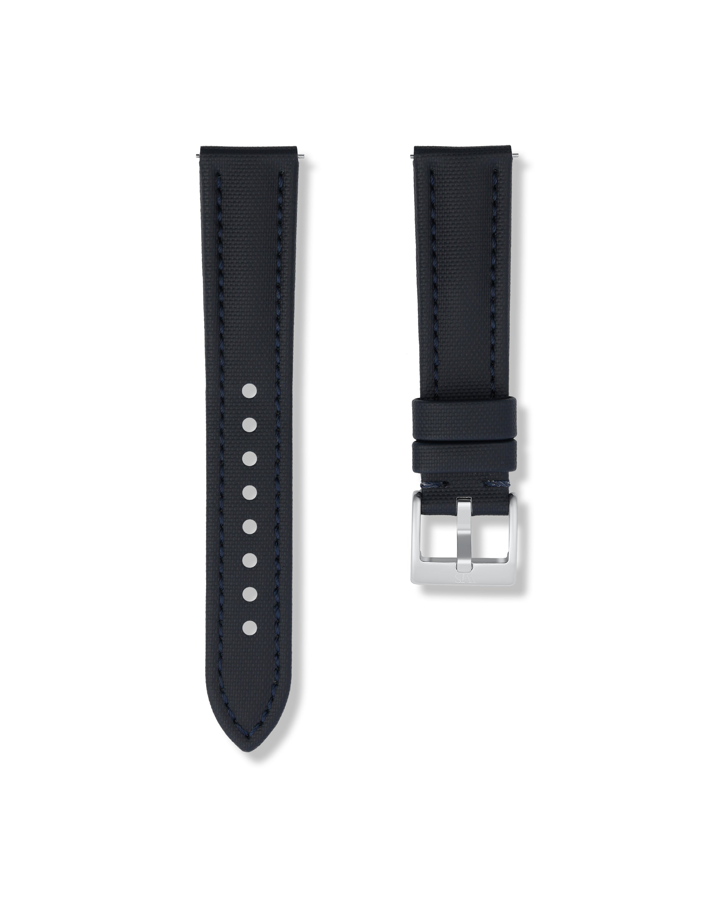 Midnight Blue Sailcloth Watch Strap 20mm | WISSTRAPS