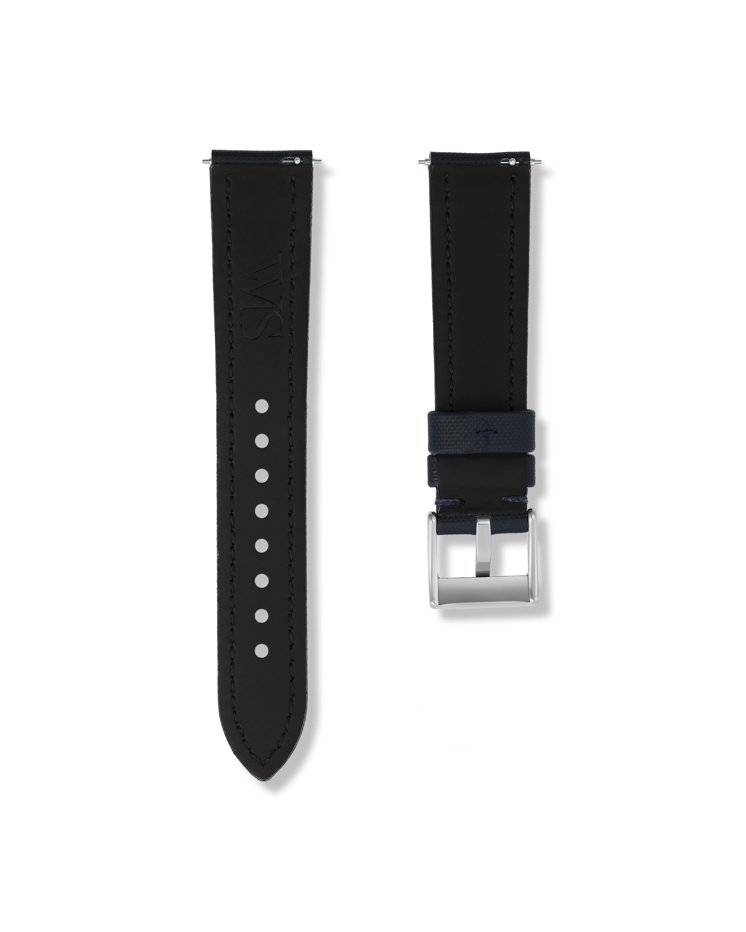 Midnight Blue Sailcloth Watch Strap 20mm | WISSTRAPS