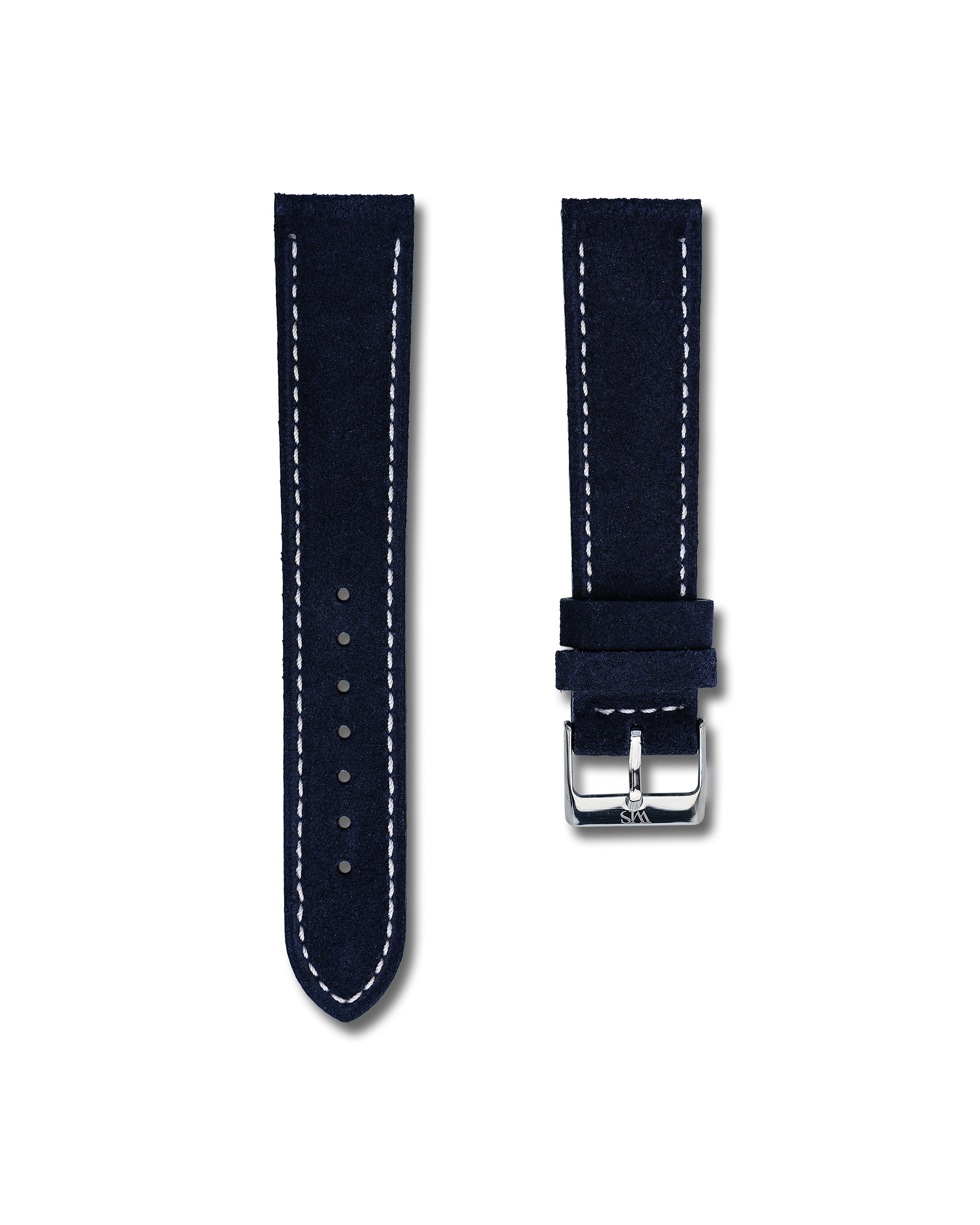 Navy Blue Suede Leather Watch Band | WIS Watch Straps