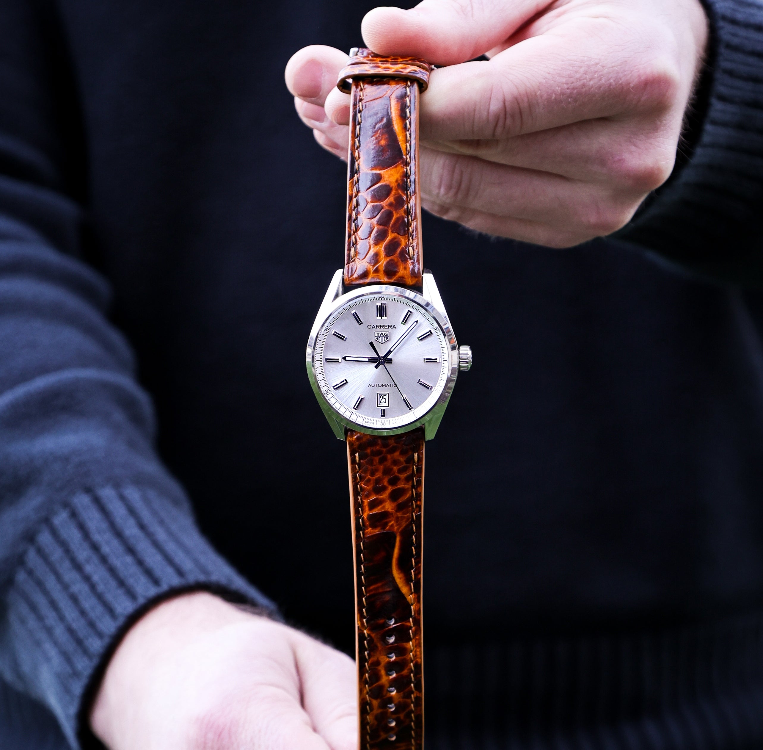 Bespoke Handmade Ostrich Leather Watch Strap 20mm | WIS Watch Straps