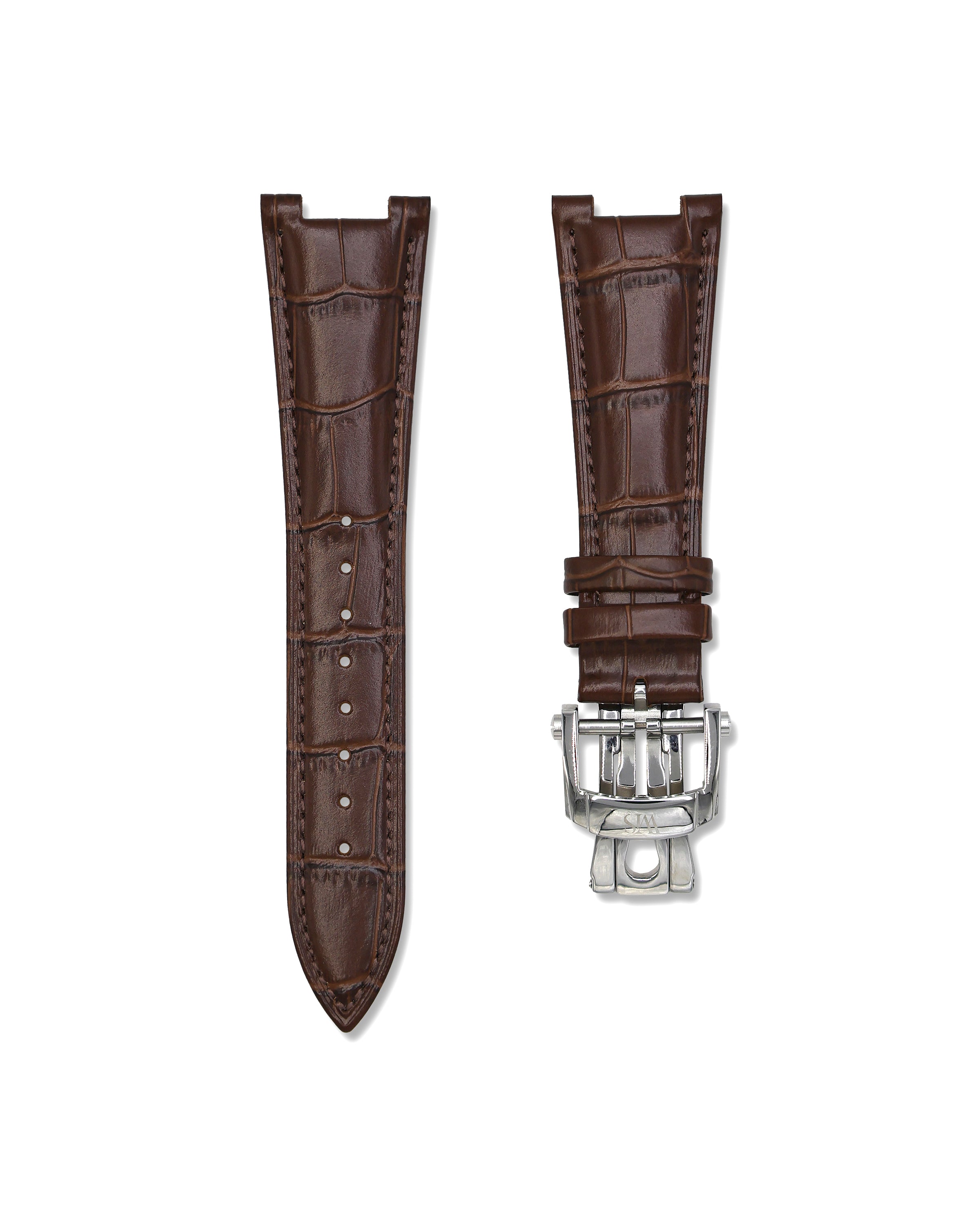 Patek Philippe Nautilus Brown Alligator Leather Watch Strap | WIS Watch Straps