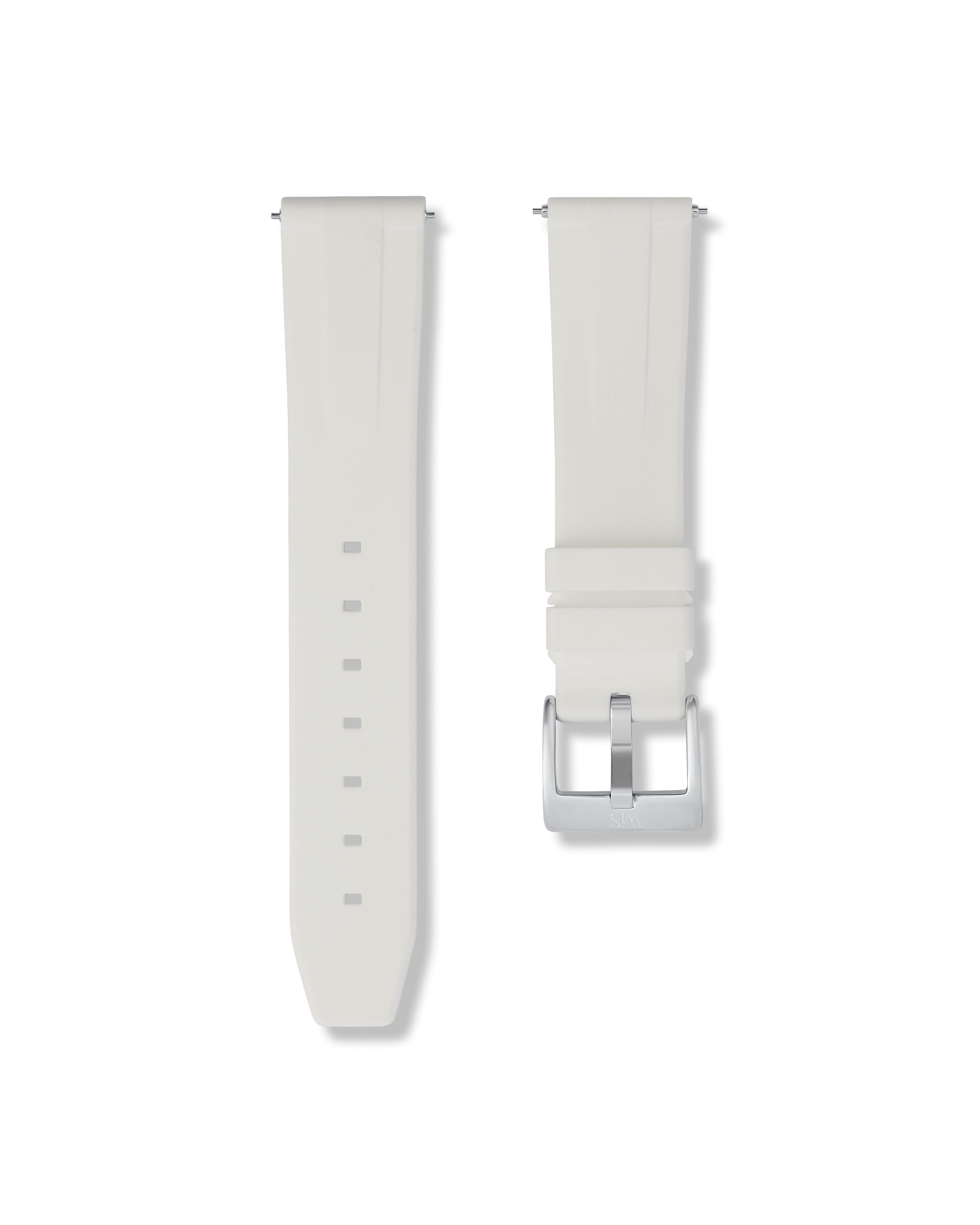 Polar White Quick Release Rubber Strap 20mm | WISSTRAPS
