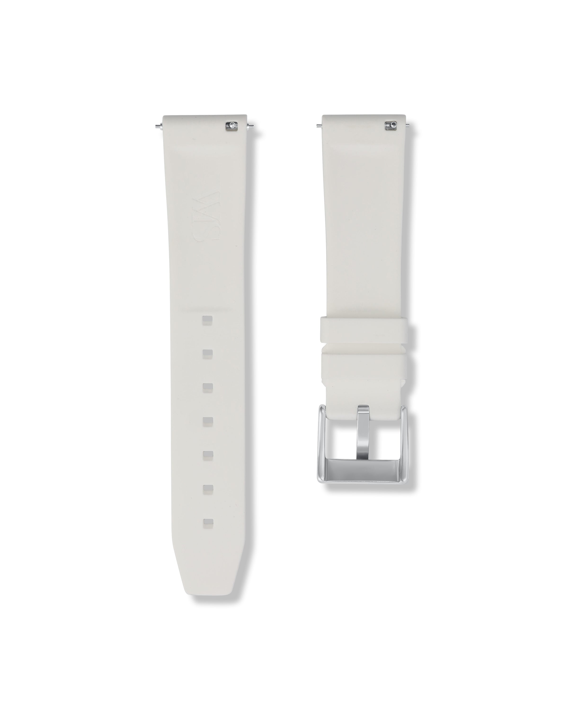 Polar White Quick Release Rubber Strap 20mm | WISSTRAPS