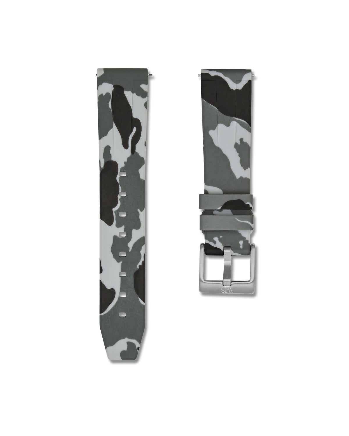 Quick Release Arctic Camo Brushed Silver Buckle