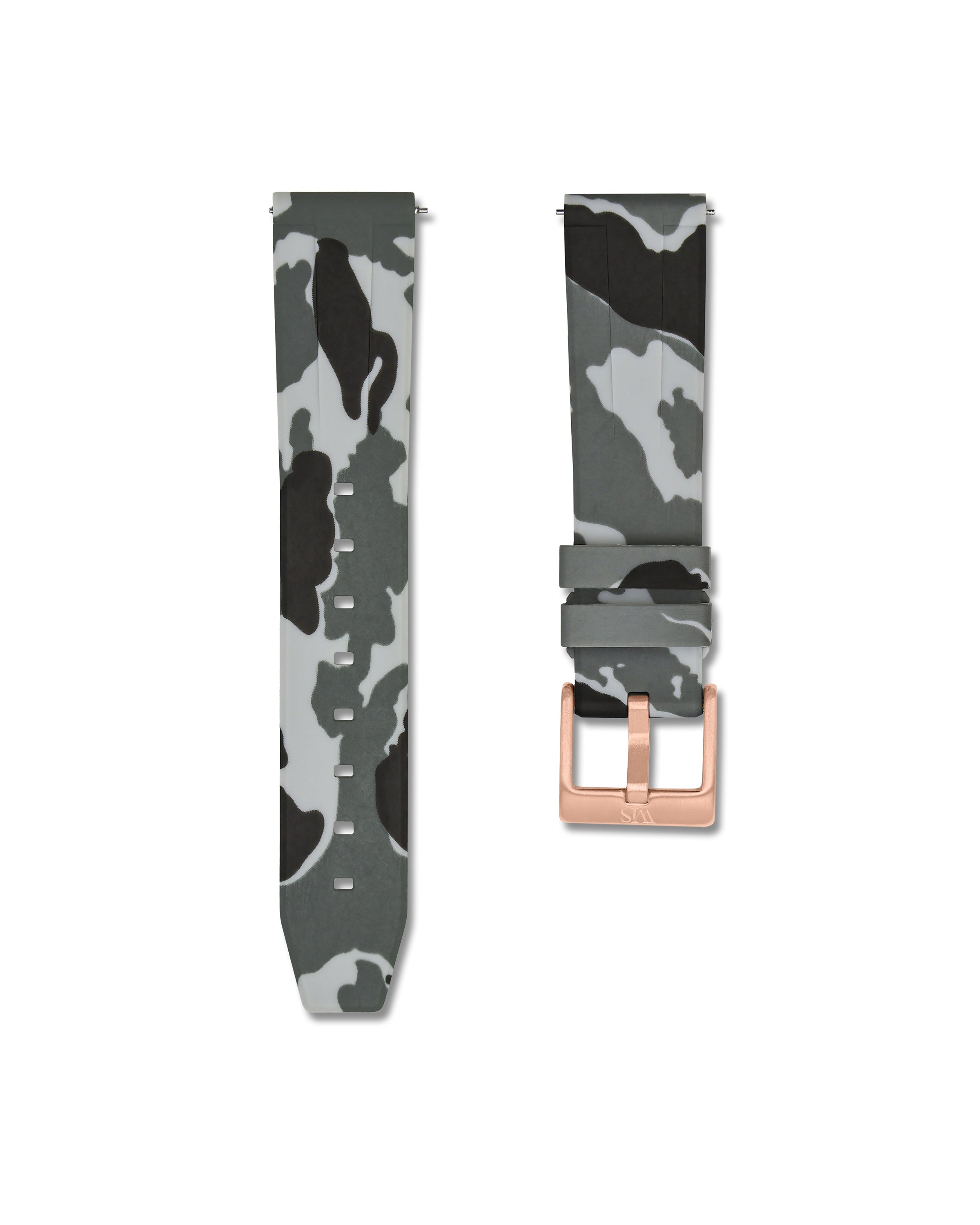 Quick Release Arctic Camo Polished Rose Gold Buckle