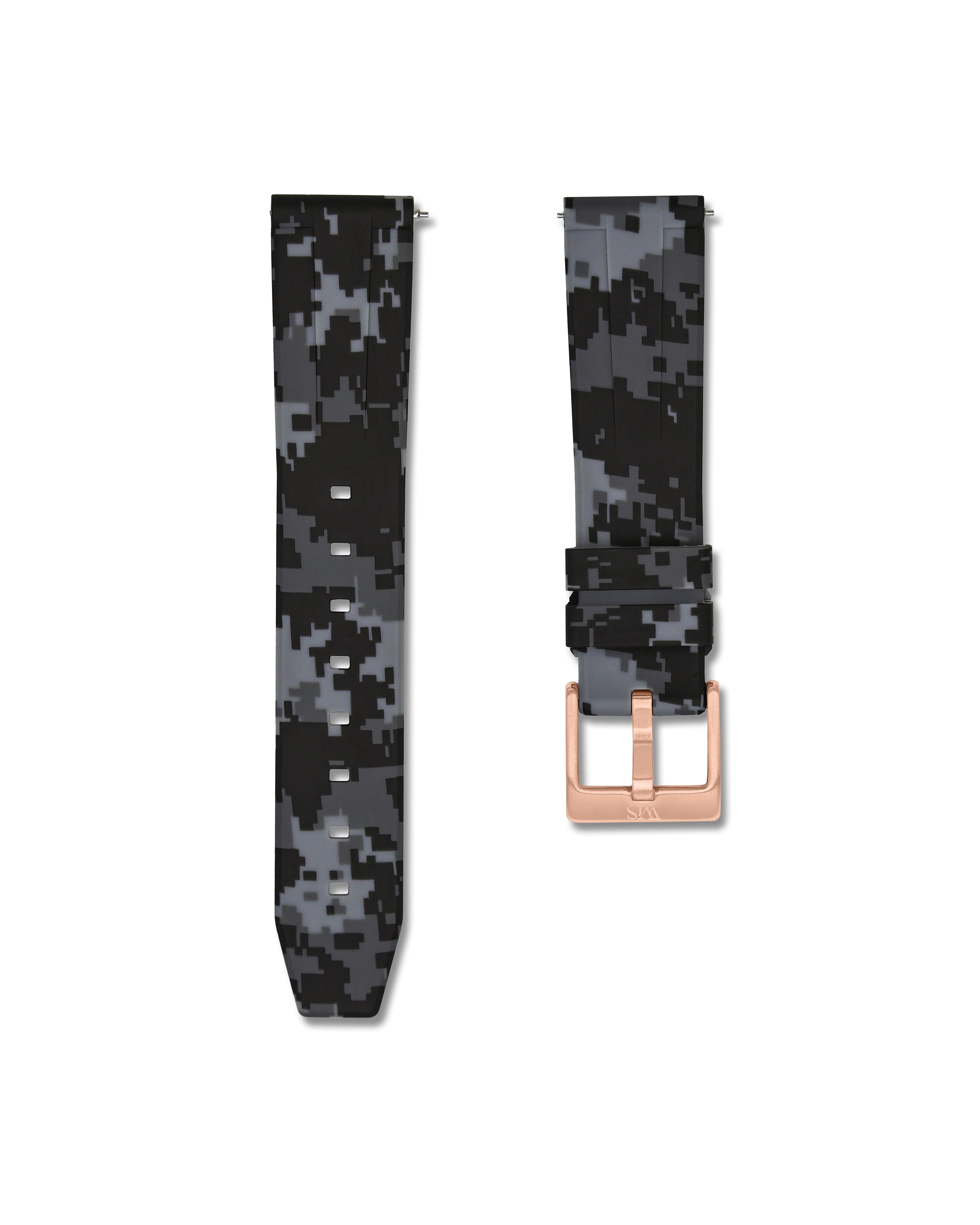 Quick Release Digital Camo Polished Rose Gold Buckle