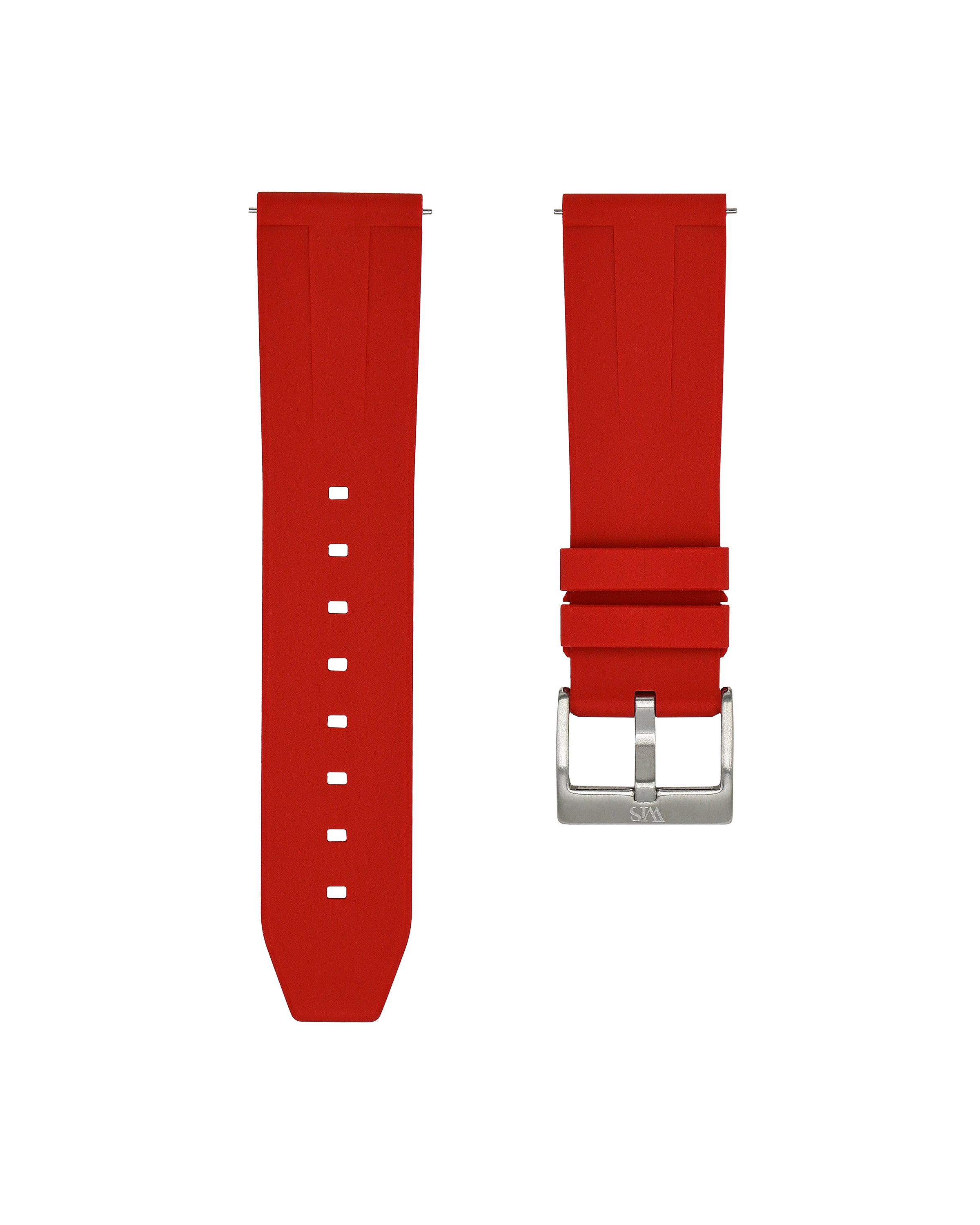 23mm Red Rubber Quick Release Watch Bands | WIS Straps
