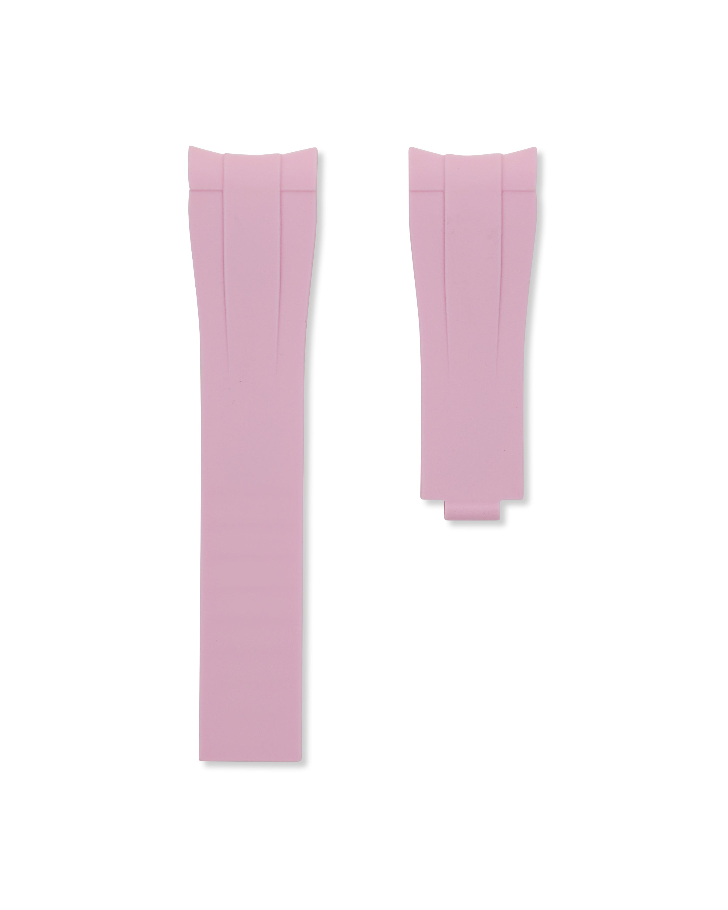 Rose Pink Cut To Size Rubber Oysterflex Strap 20mm | WIS STRAPS Watch Bands