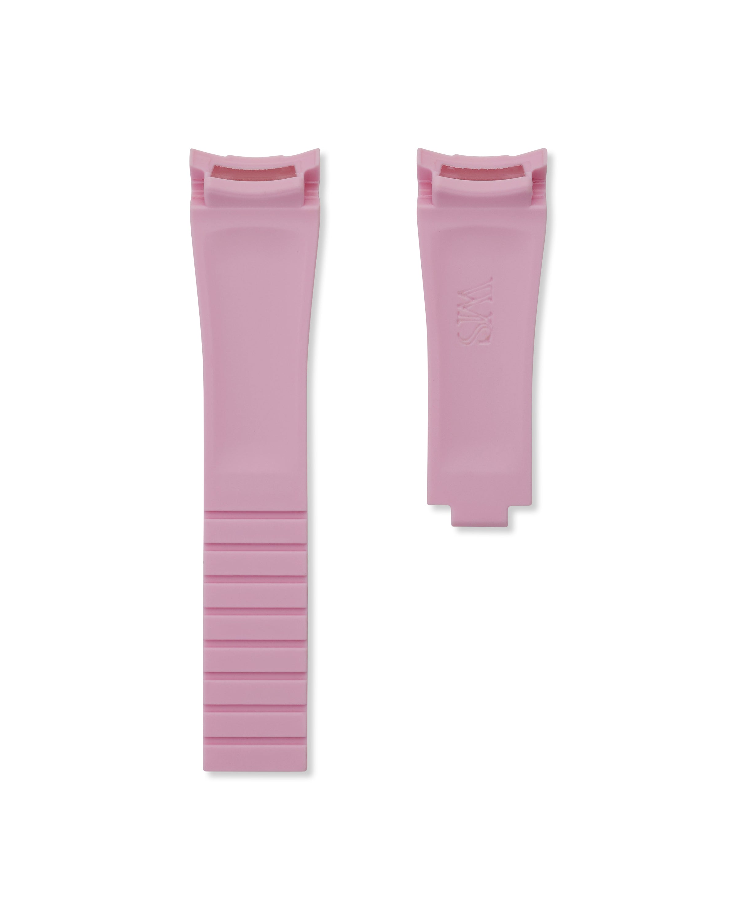 Rose Pink Cut To Size Rubber Oysterflex Strap 20mm | WIS STRAPS Watch Bands