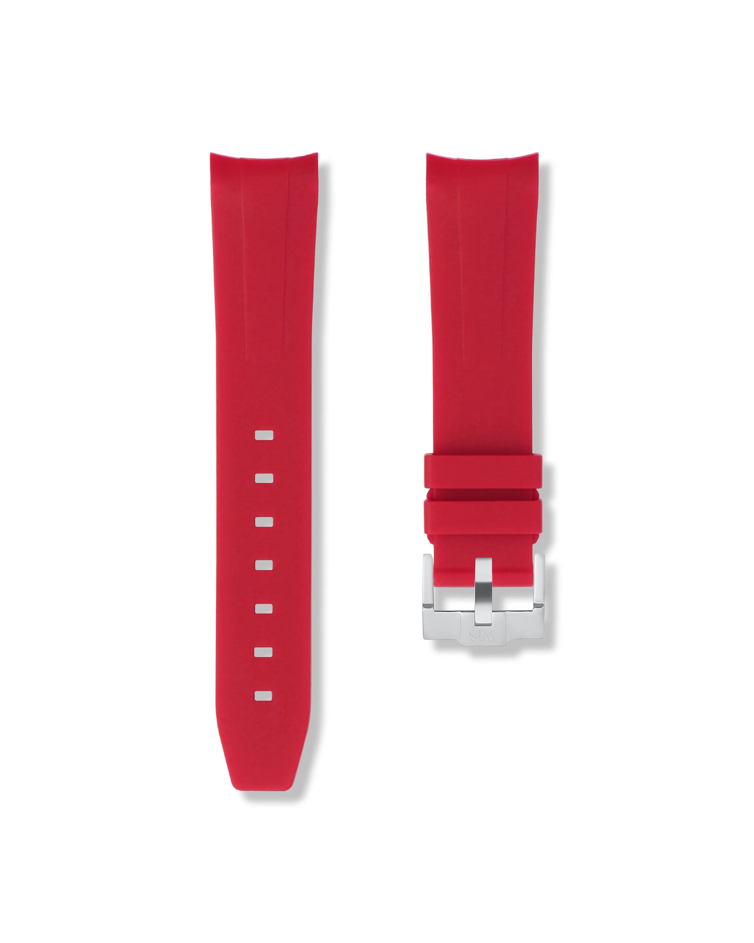 Salmon Red Curved Watched Strap | WISSTRAPS Watch Bands