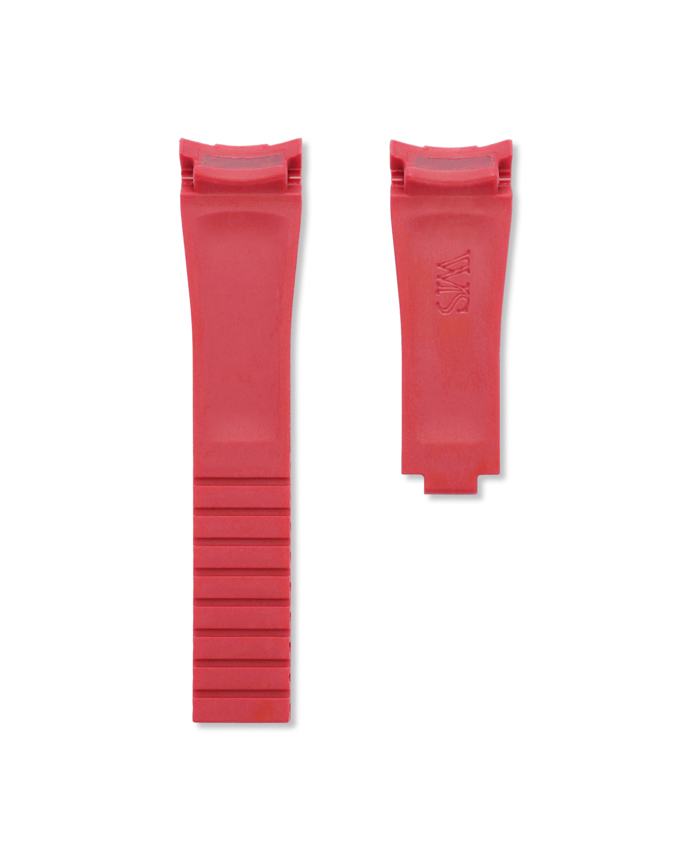 Salmon Red Rubber Oysterflex Strap | WISSTRAPS Watch Bands