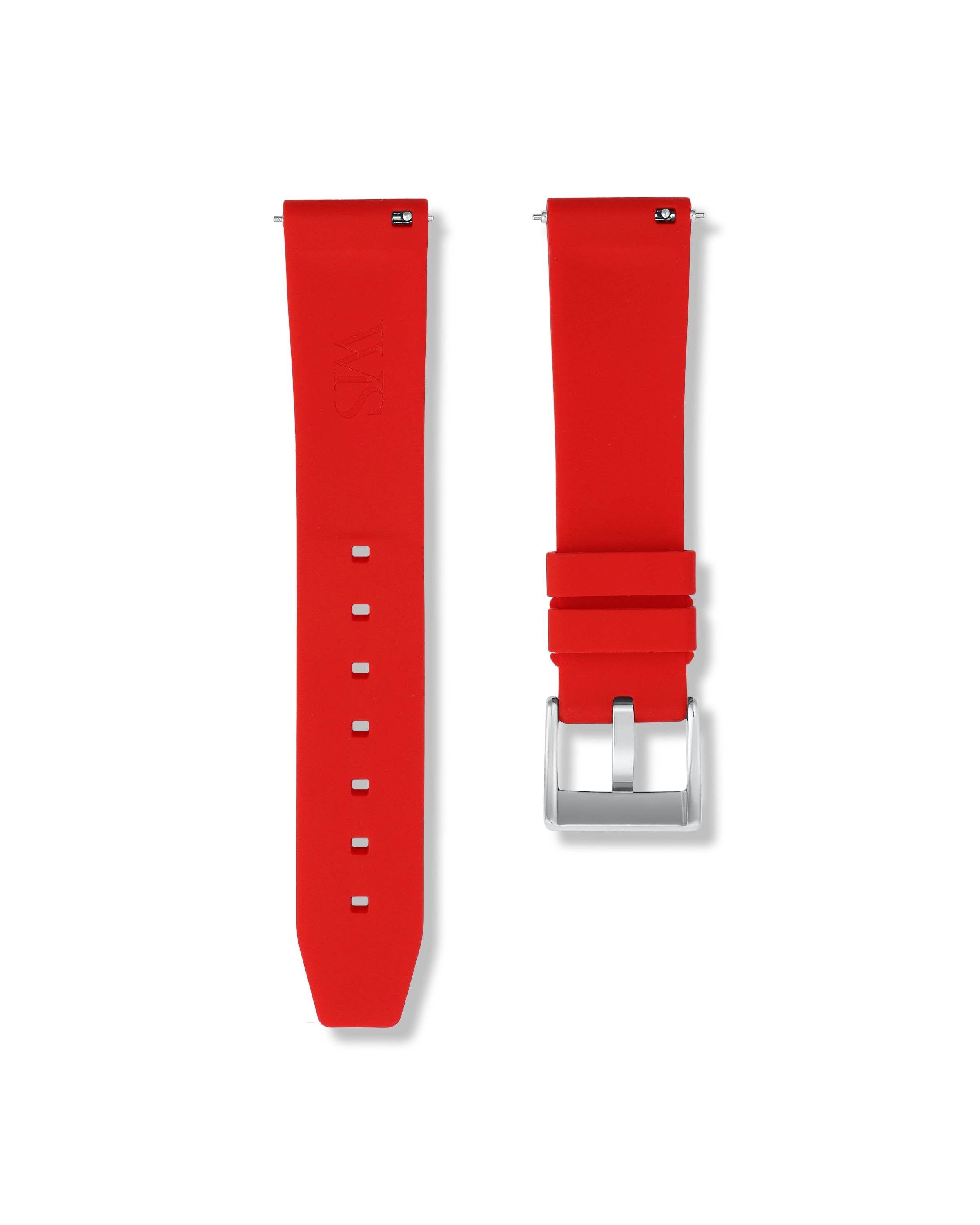 Scarlet Red Quick Release Rubber Strap 20mm | WISSTRAPS