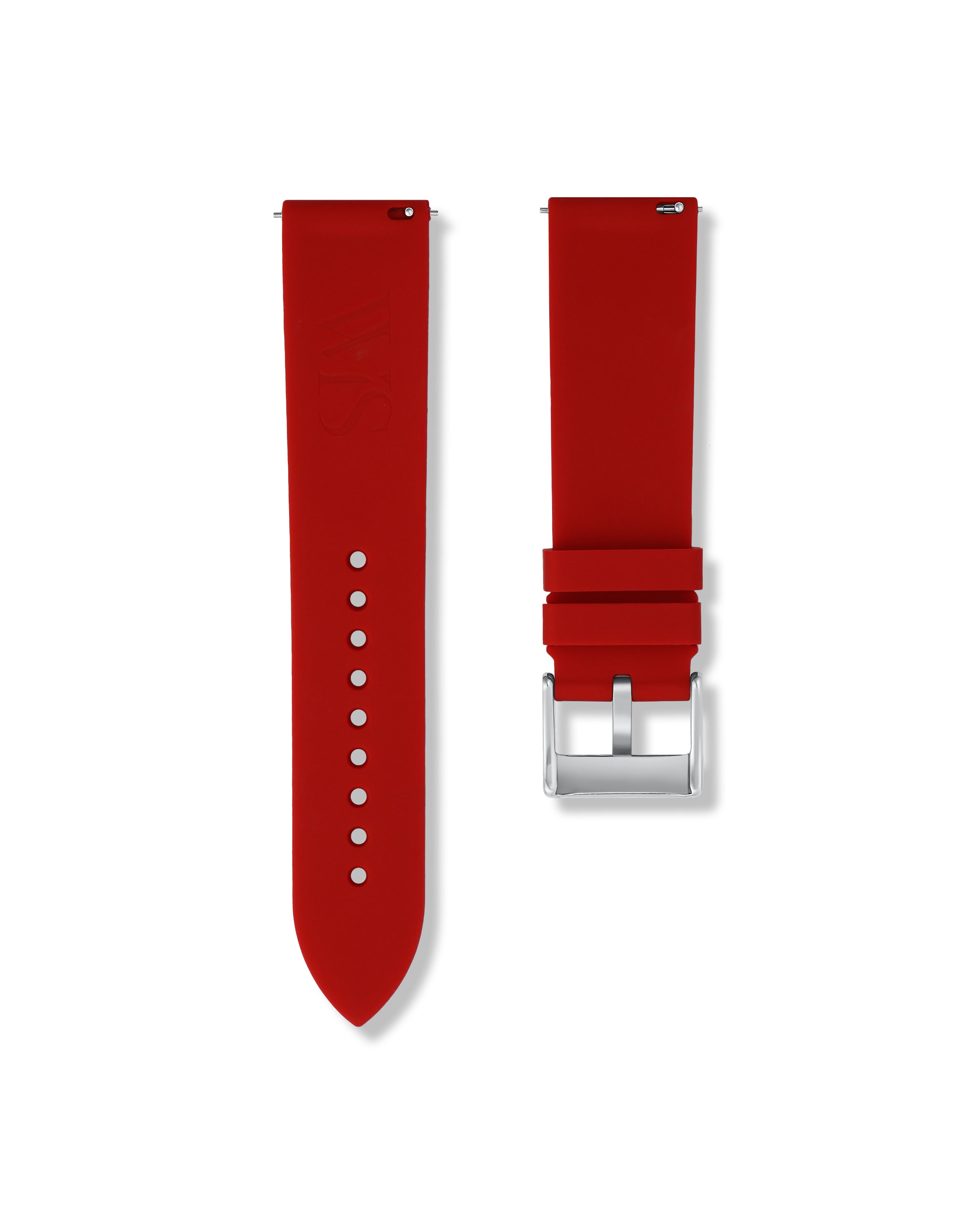 Scarlet Red Quick Release Rubber Strap 22mm | WISSTRAPS