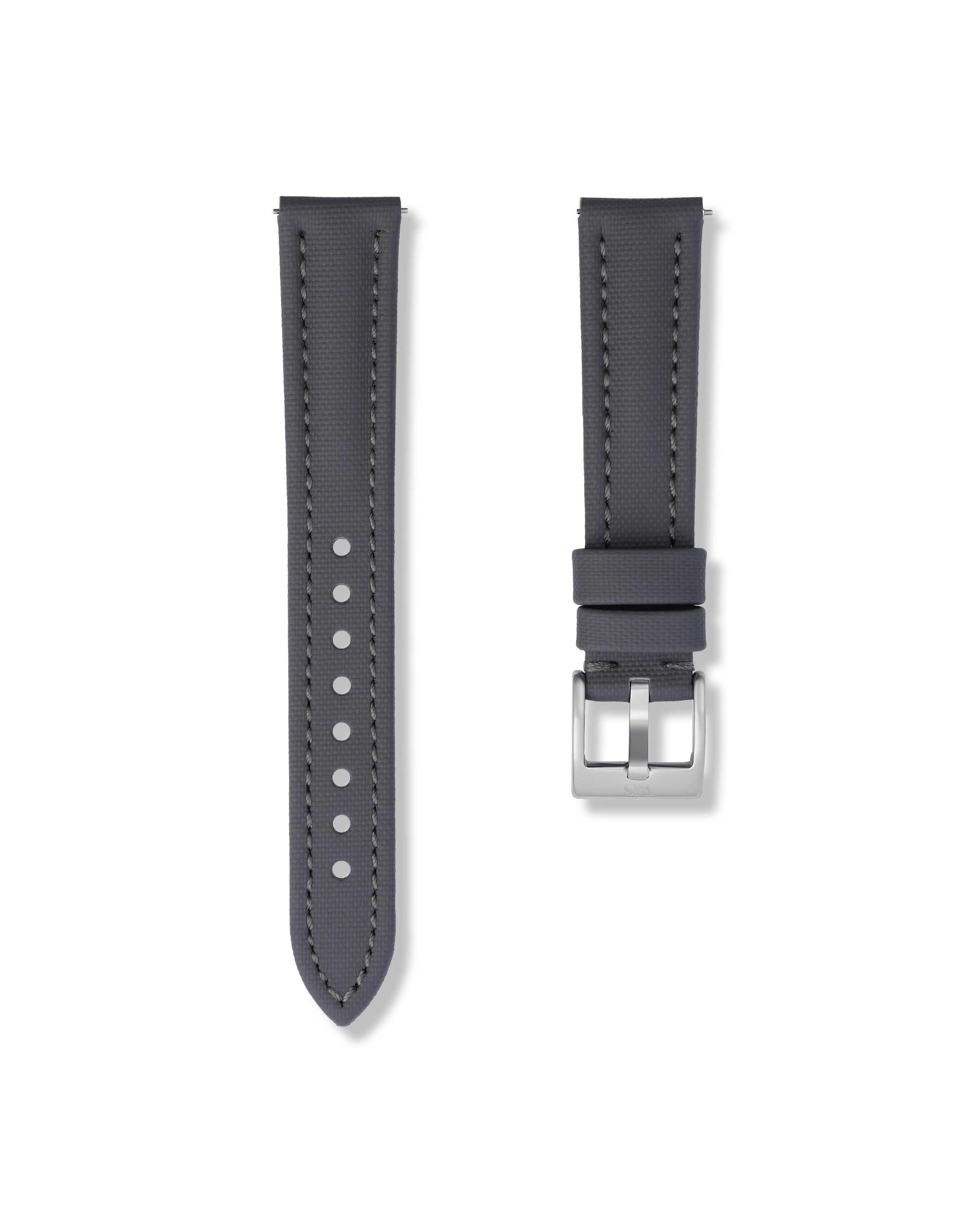 Slate Grey Sailcloth Watch Strap 18mm | WISSTRAPS