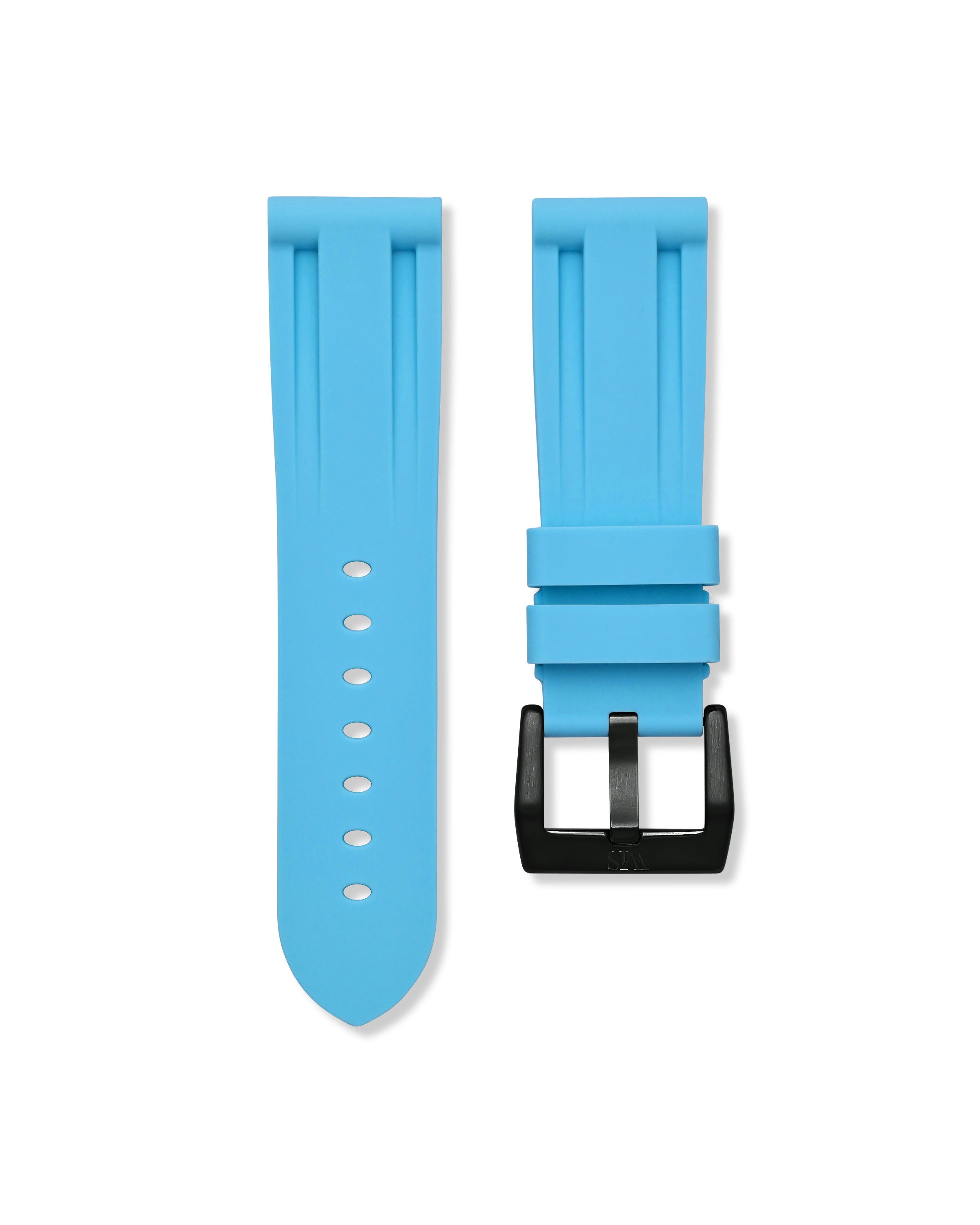 Straight Lug Miami Blue Polished PVD Black Buckle