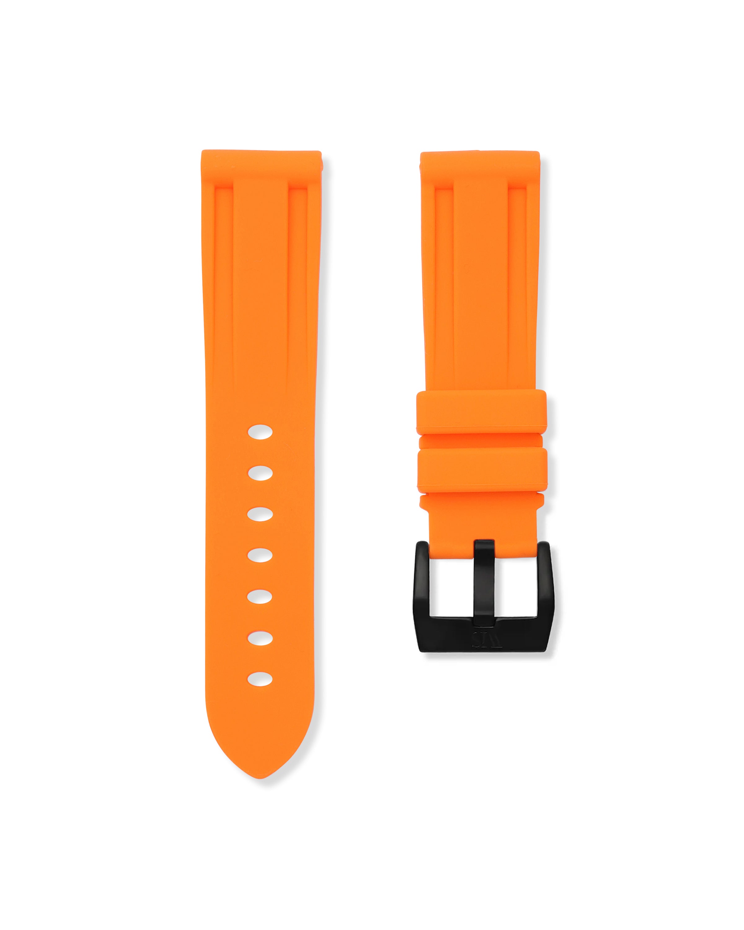 Straight Lug Orange Polished PVD Black Buckle